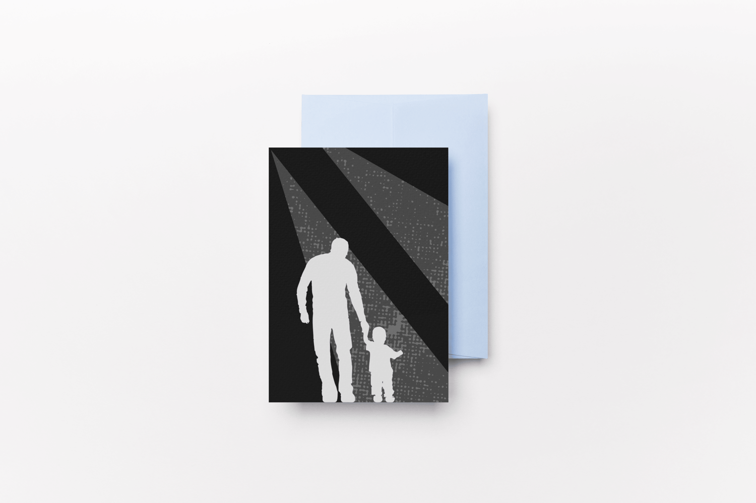 Customizable Father's Day Card Template - 'The Greatest Dad' and Photo Frames, mock image
