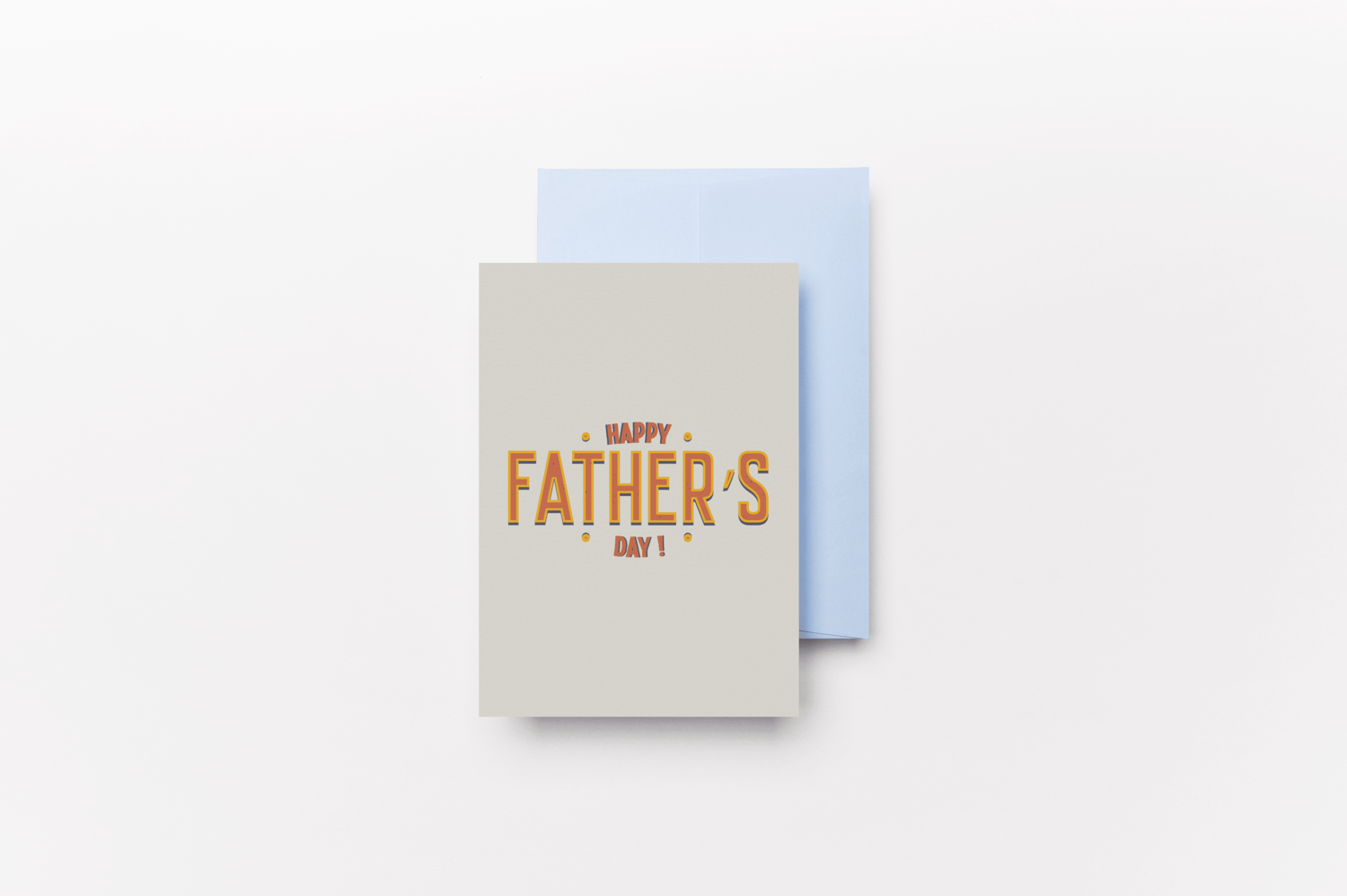 Customizable Father's Day Card Template - 'My Hero' badge and Photo Frames, mock image