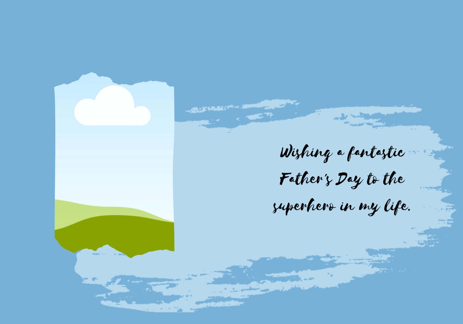 Customizable Father's Day Card Template - 'Best Dad In The World' and Photo Frames, inside