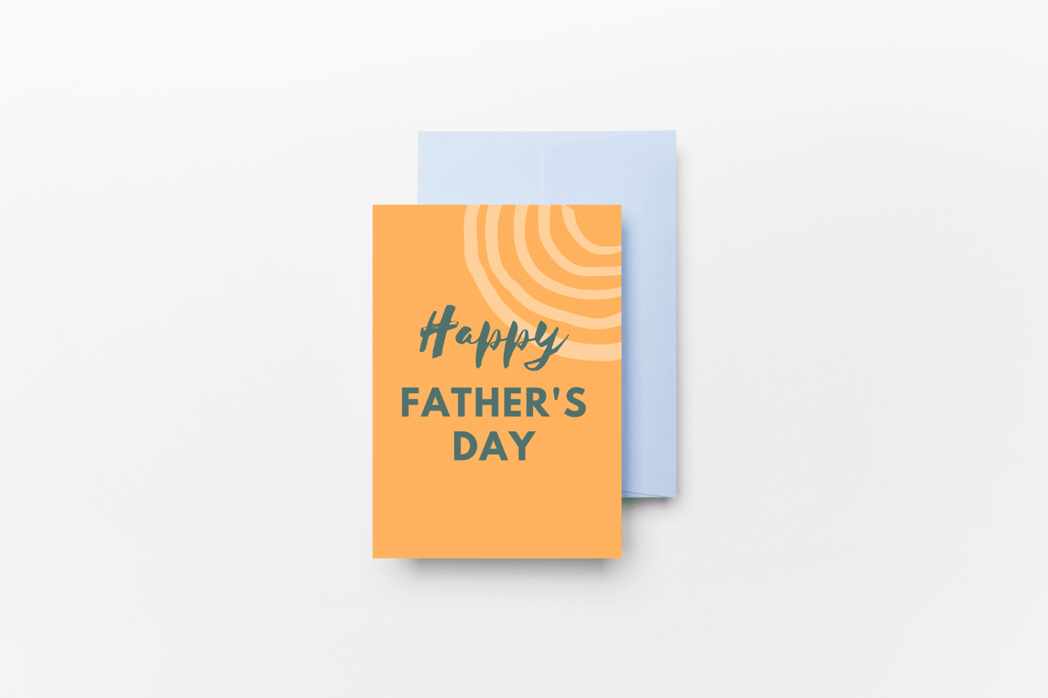 Customizable Father's Day Card Template - 'My Hero' and Photo Frames, mock image, outside front