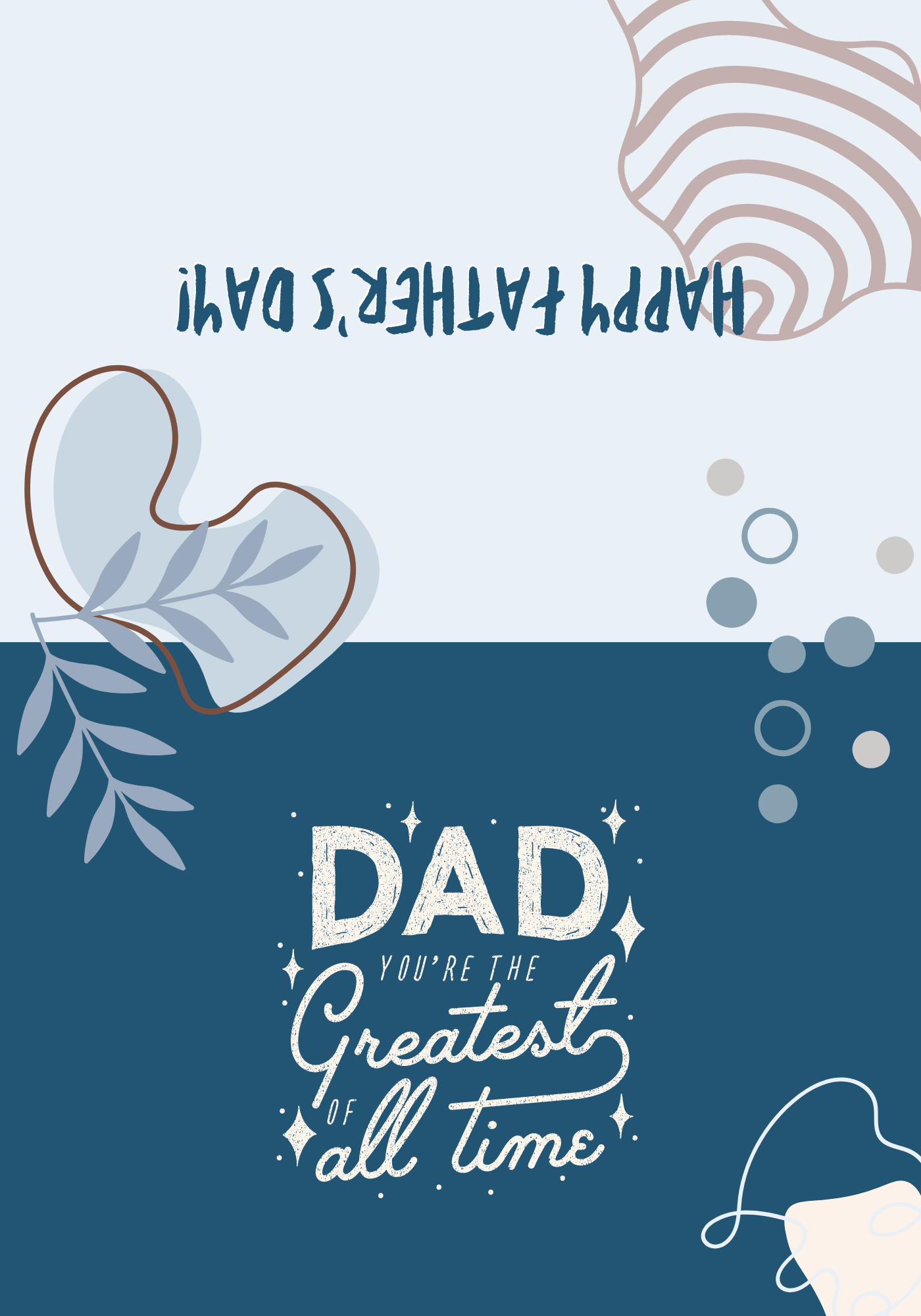 Customizable Father's Day Card Template - 'The Greatest of All Time' and Photo Frames, Landscape, outside