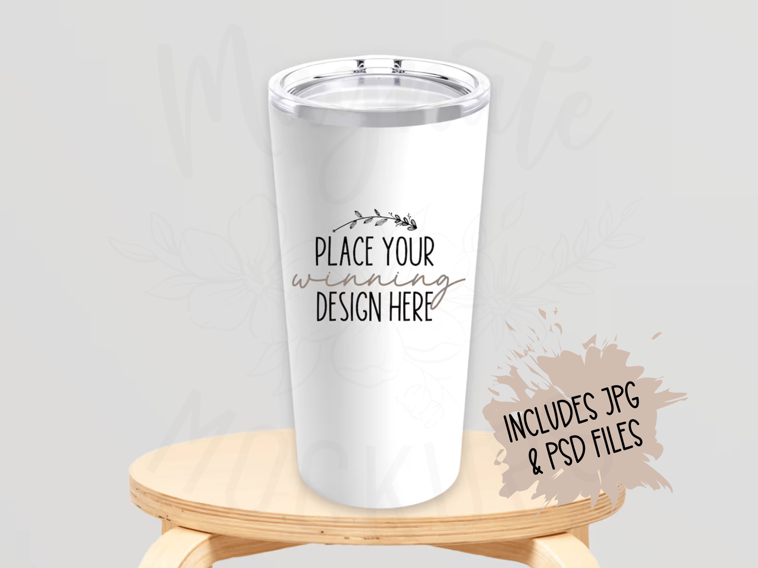 Coffee Tumbler Digital Mockup Sublimation Tumbler Blank 