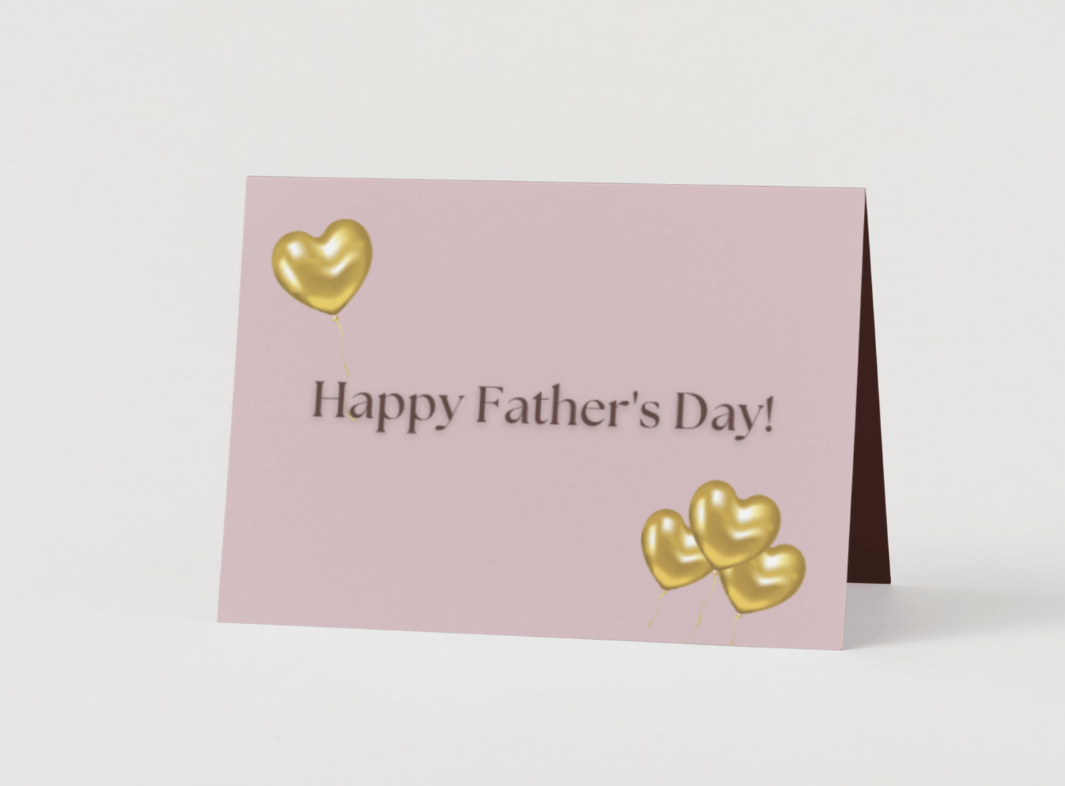 Customizable Father's Day Card Template - 'True Champion' and Photo Frames, Landscape, mock image, outside front