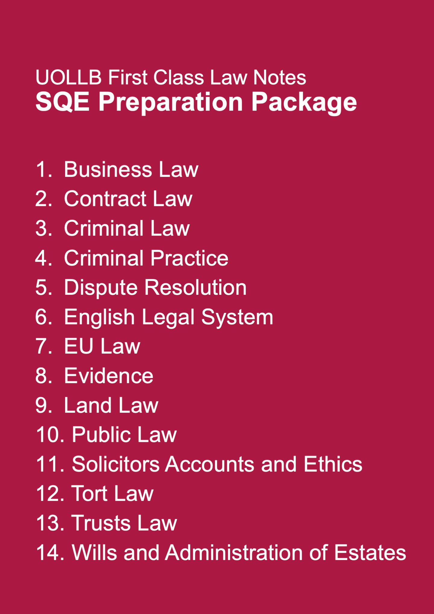 SQE Preparation Modules