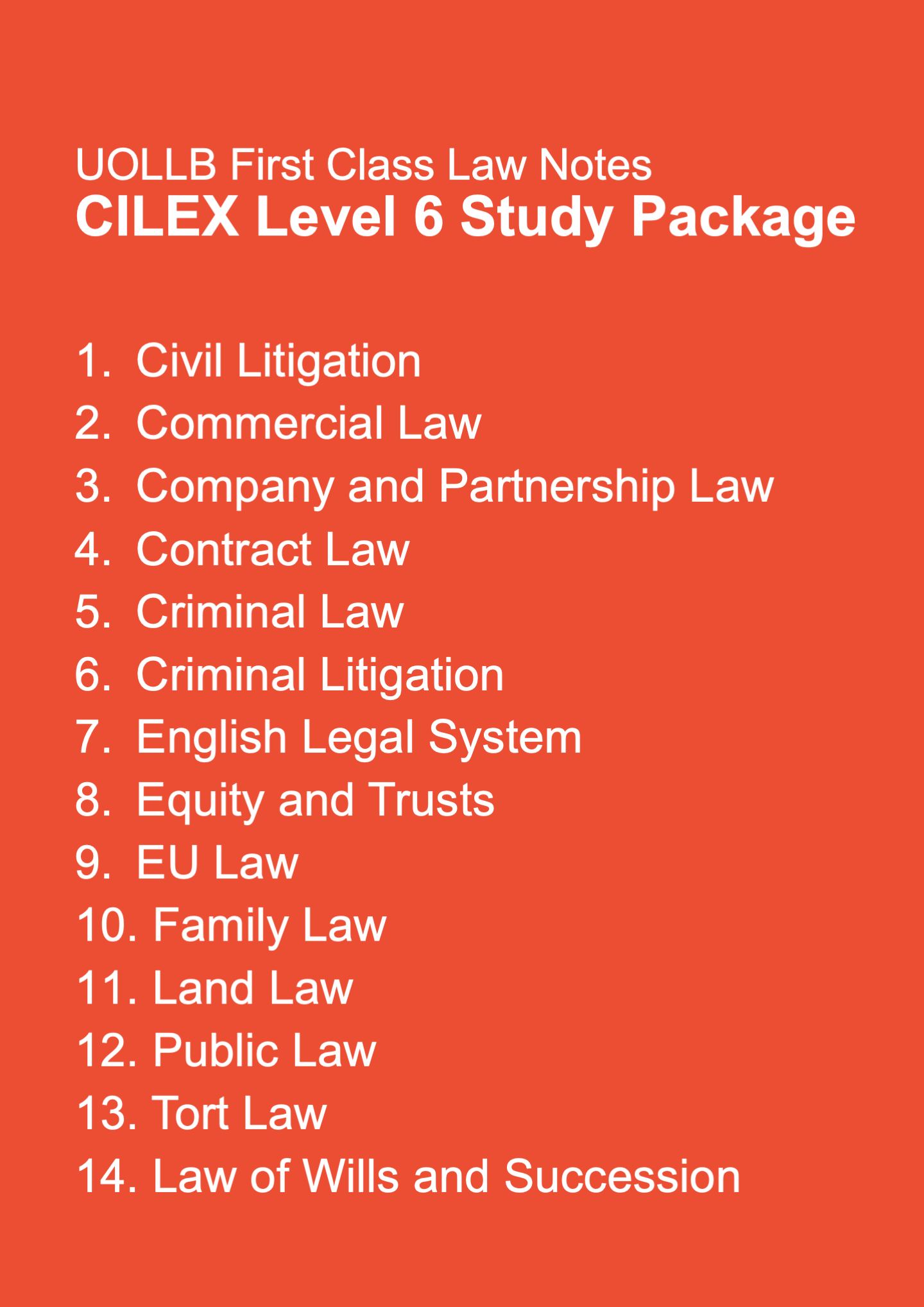 CILEX Level 6 Study Package