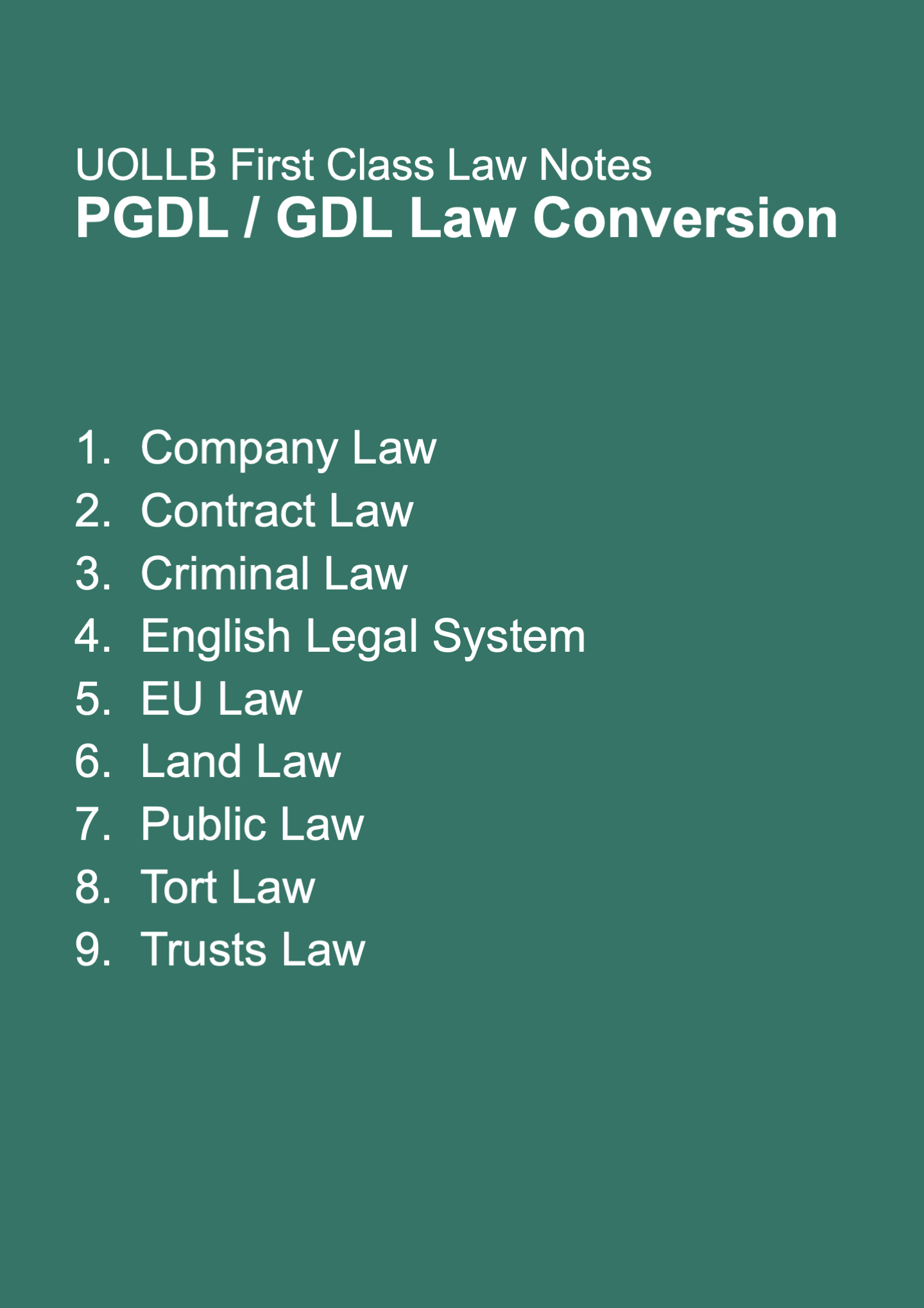 PGDL / GDL Law Conversion Package