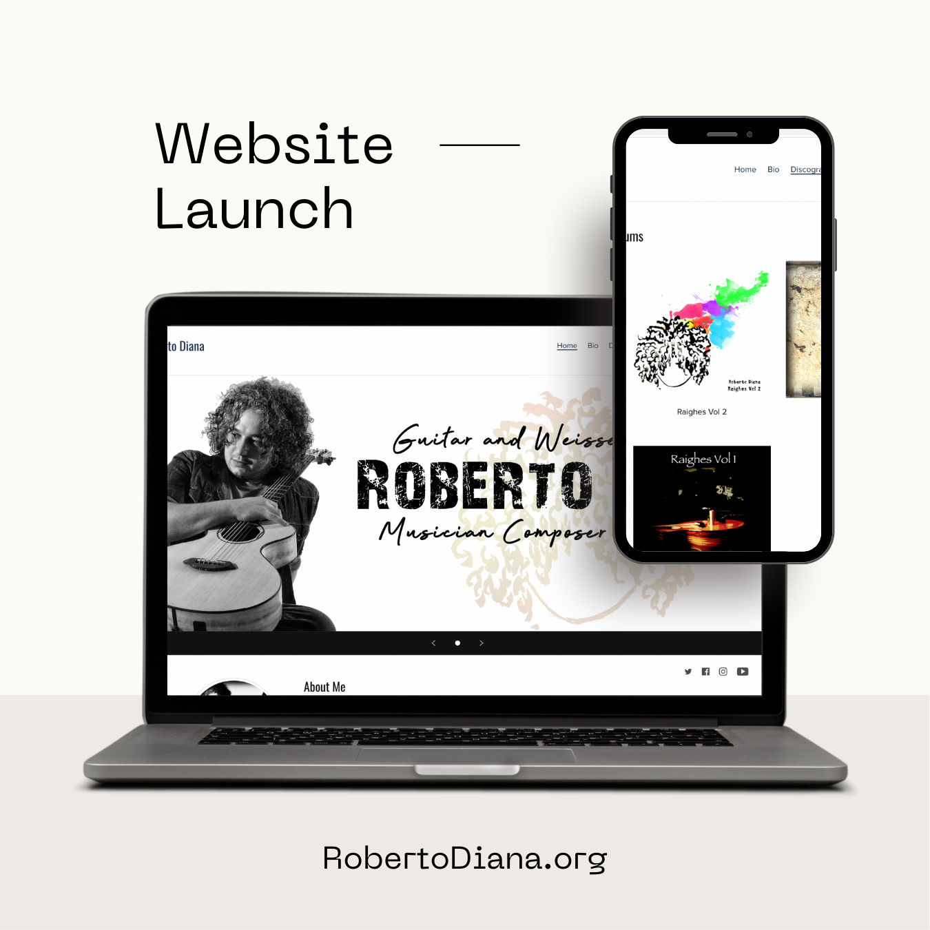Website Relaunch Roberto Diana Guitar
