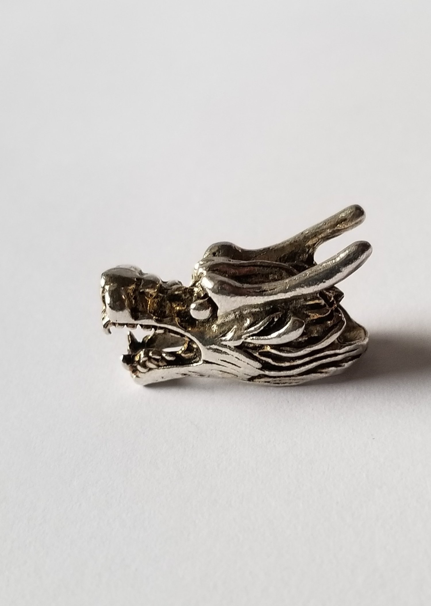 Sterling Silver dragon head charm