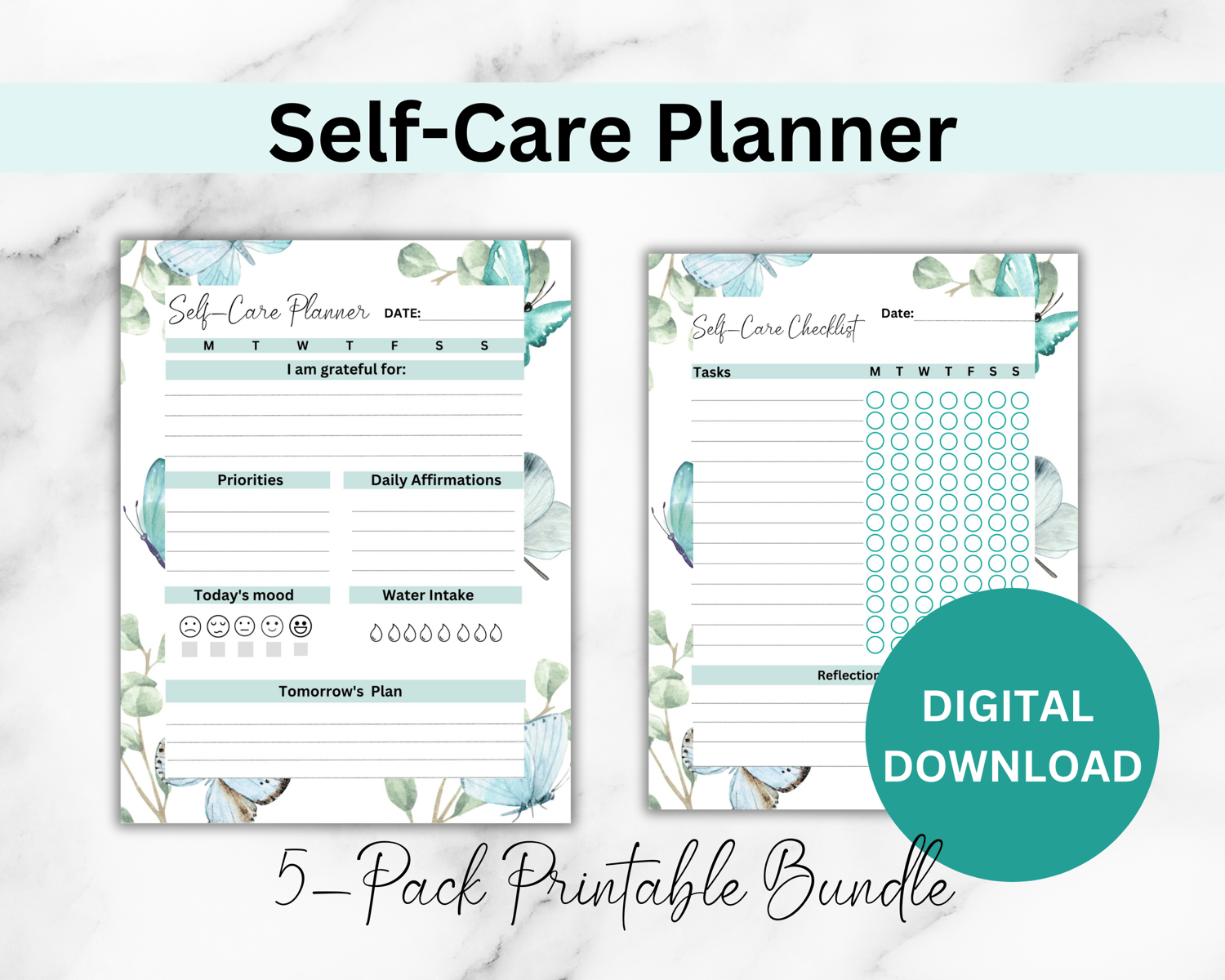 Two self-care sheets