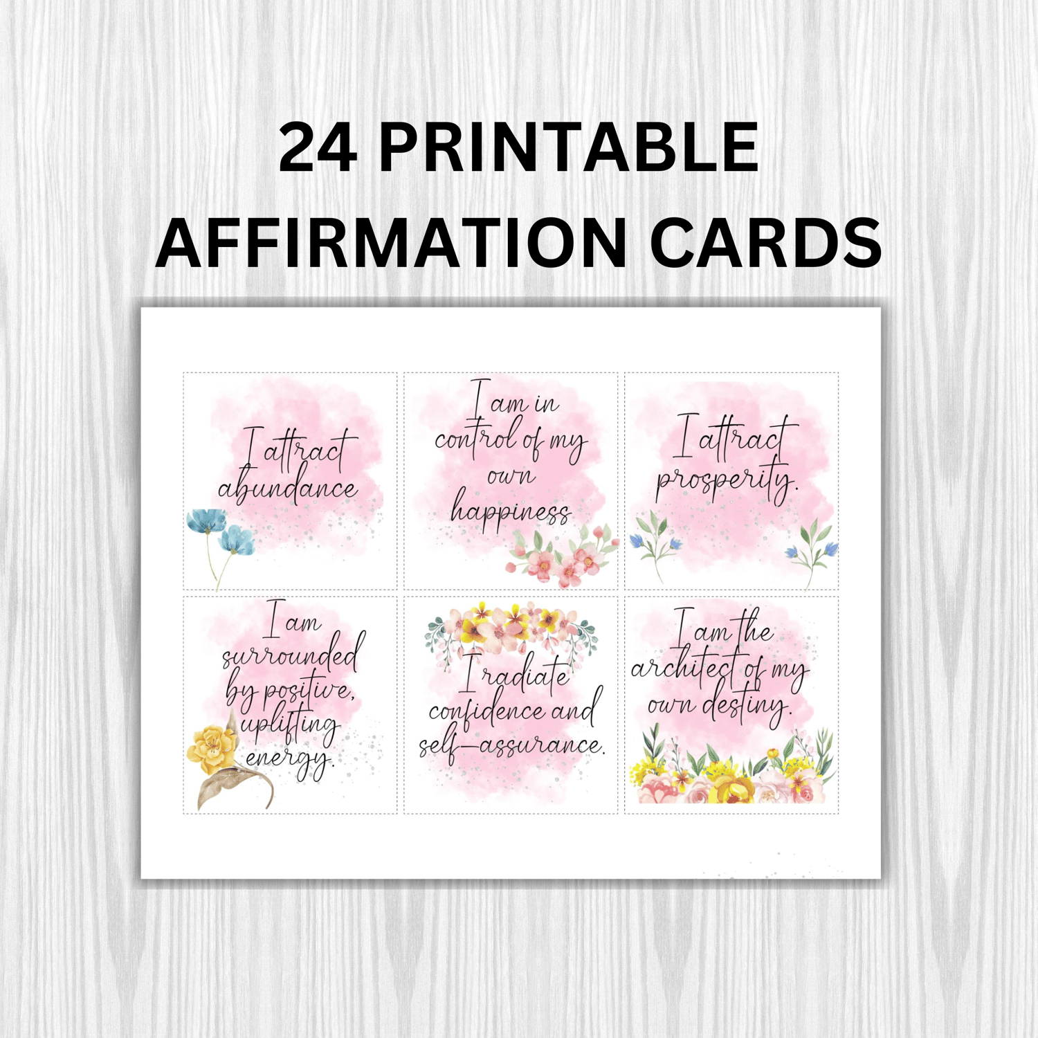 Affirmation Cards template