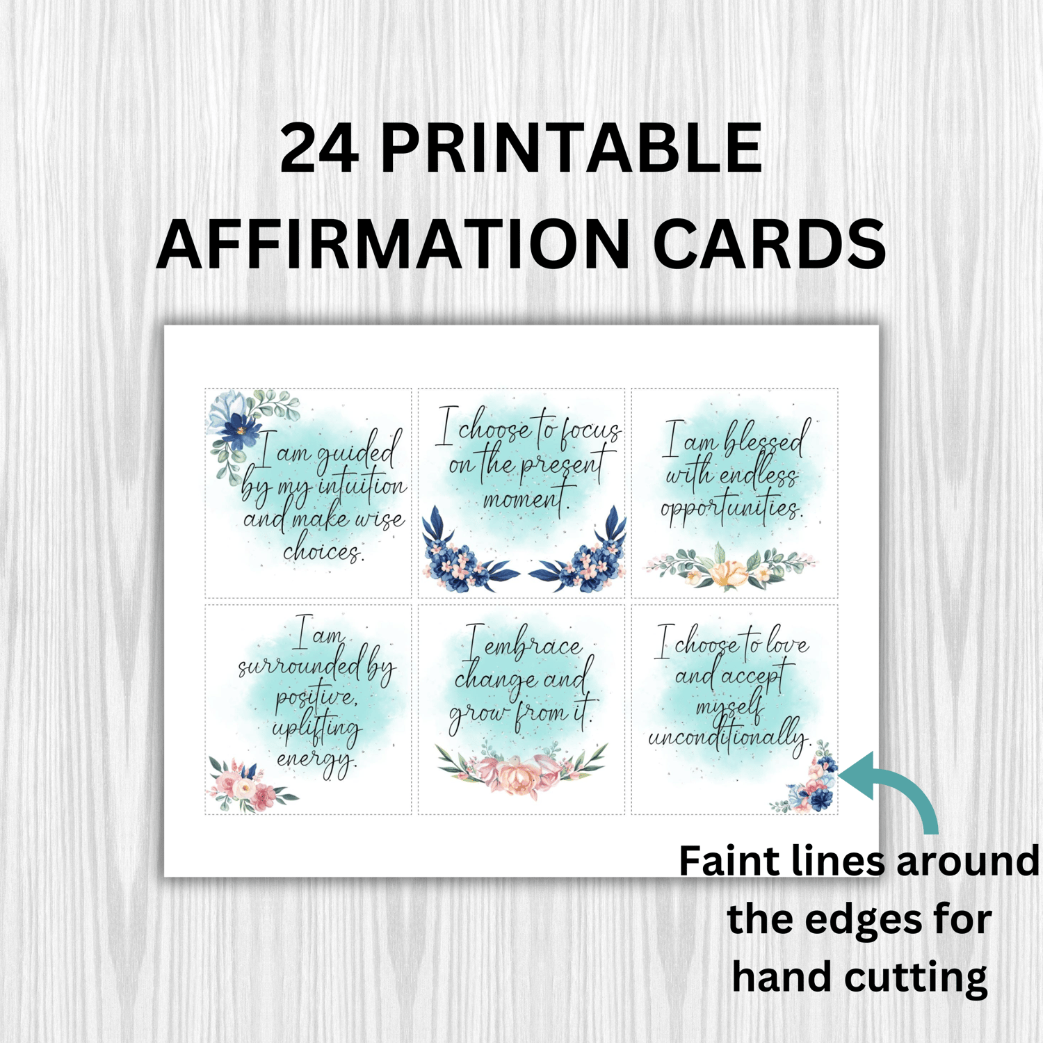 Affirmation Cards Template