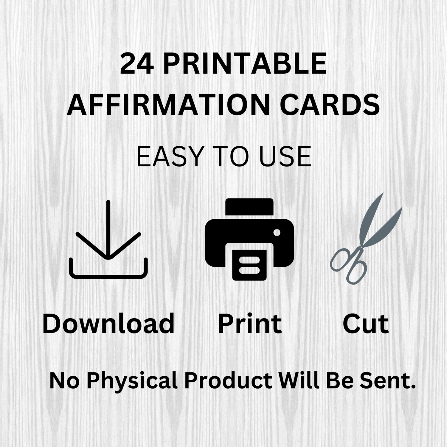 Instructions for printable affirmation cards