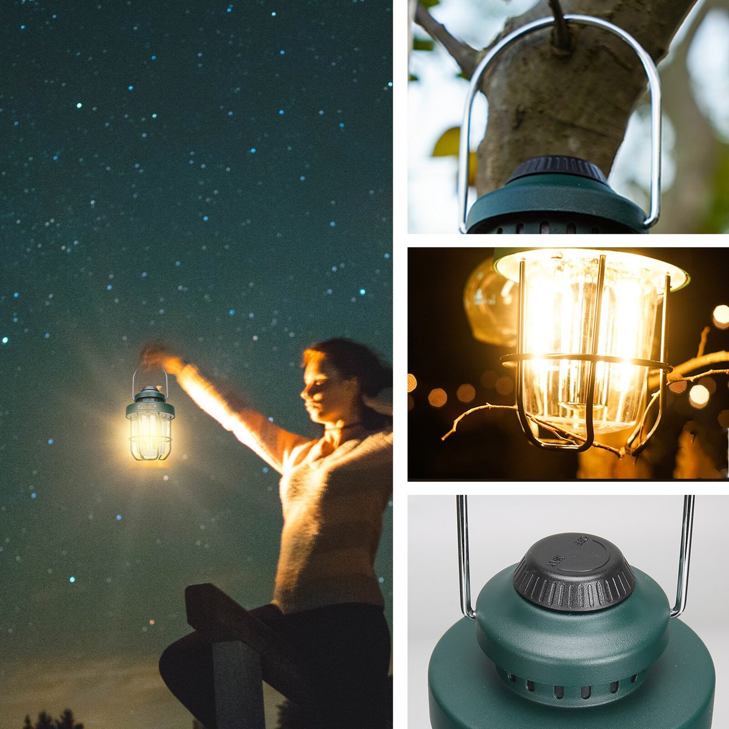 Retro Camping Lantern for Power Outages Indoor and Outdoor