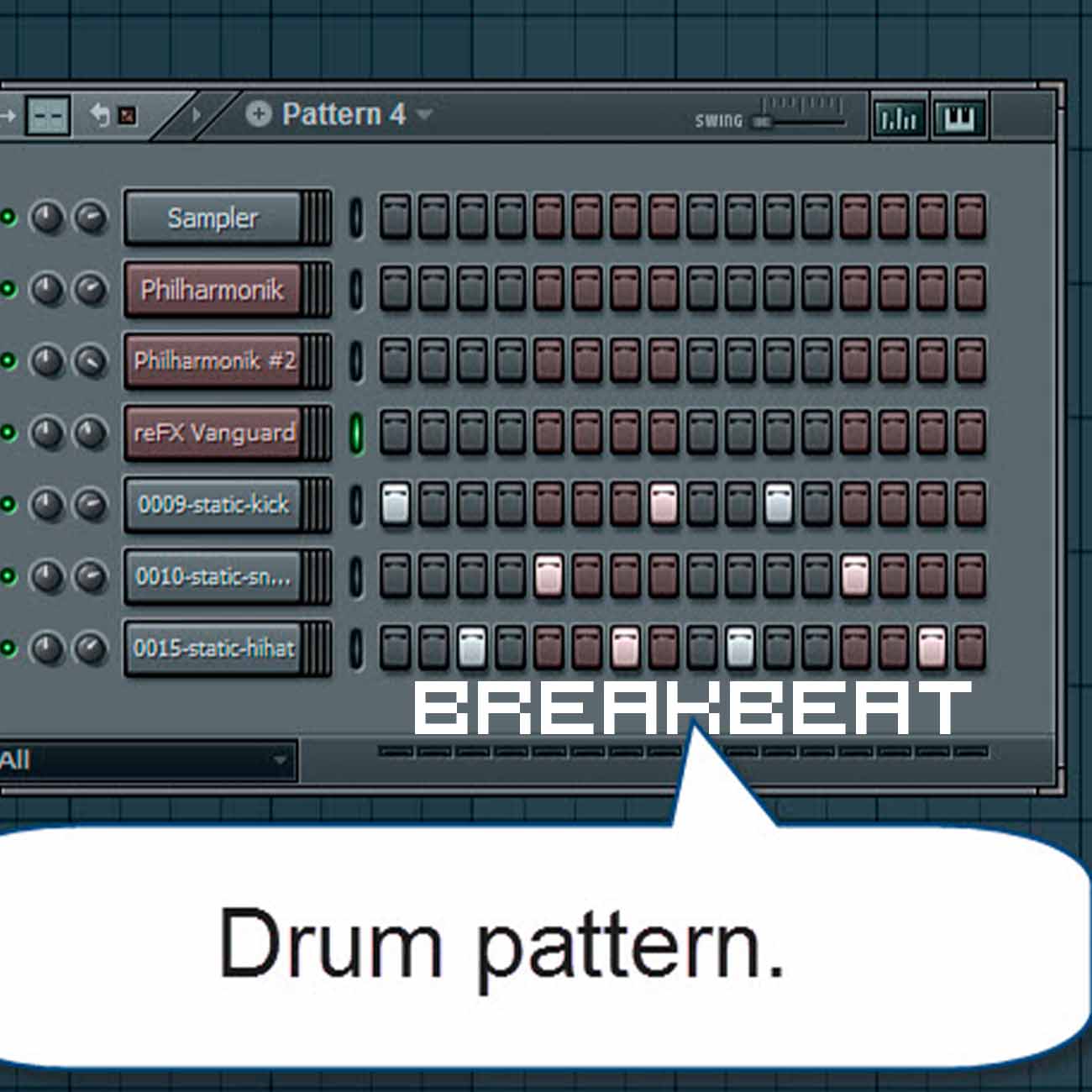What is Breakbeat Drum Pattern