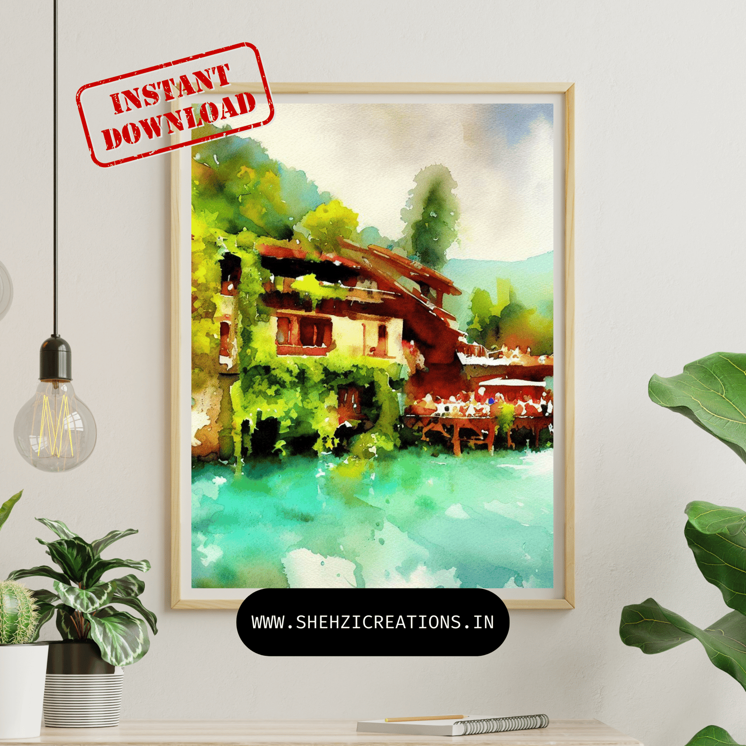 Enchanting Plitvice Lake Watercolor Paintings - Set of 4 Instant Downloads