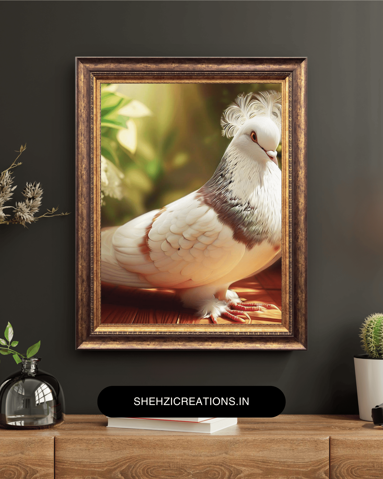 Artistic Majesty: Stunning Crown Pigeon Feathers - Instant Download