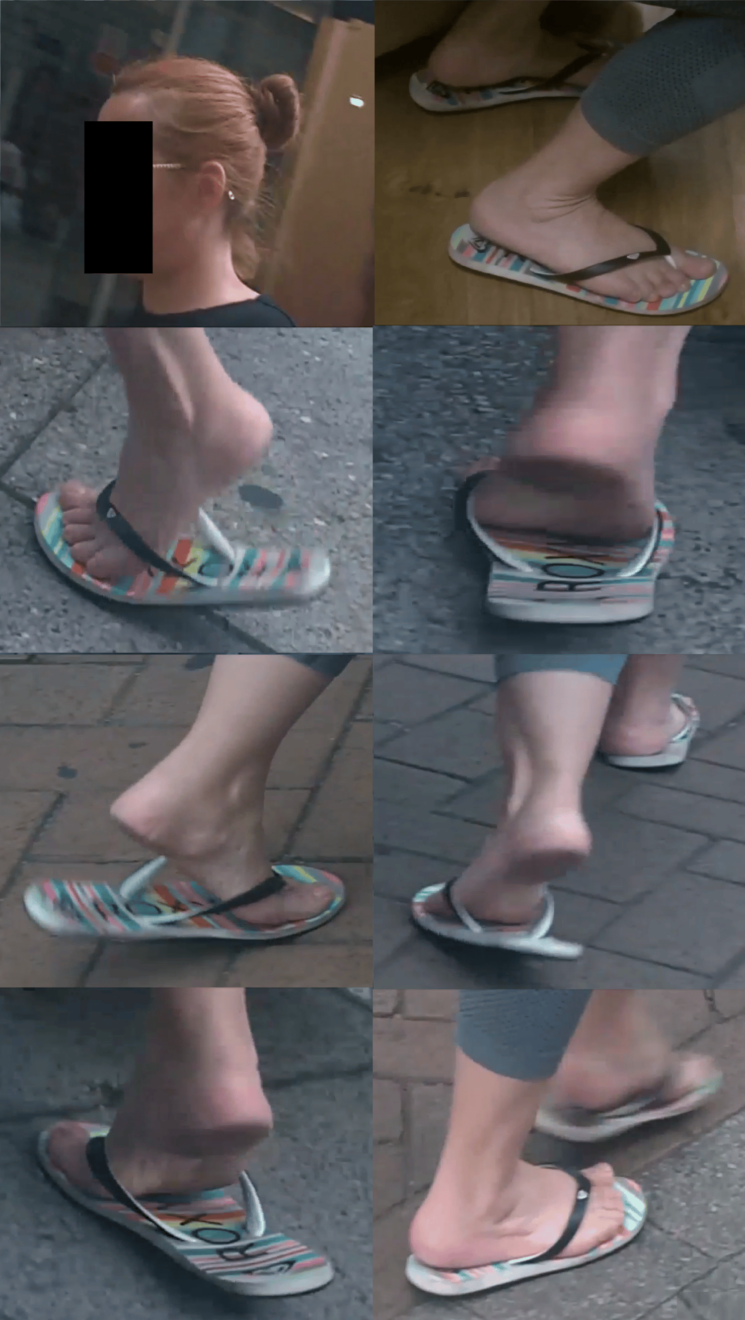 Foreign Blonde MILF Pale Toned Feet Toes & Soles Exposure In White Pink  Strap Flip Flops (Long Walk Candid Day Three) - Payhip