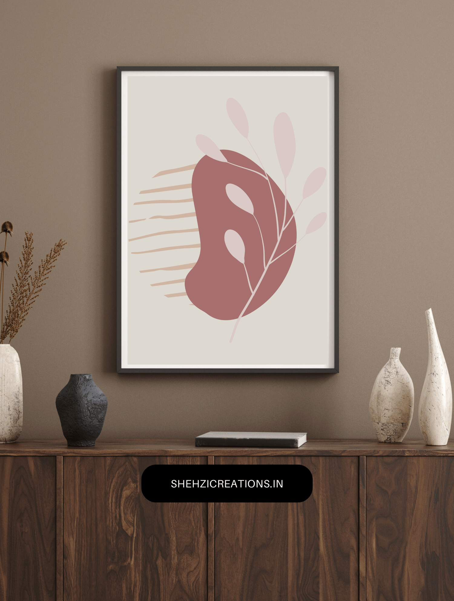 Whimsical Escape: Bohemian Wall Art Set - Abstract Boho Vibes