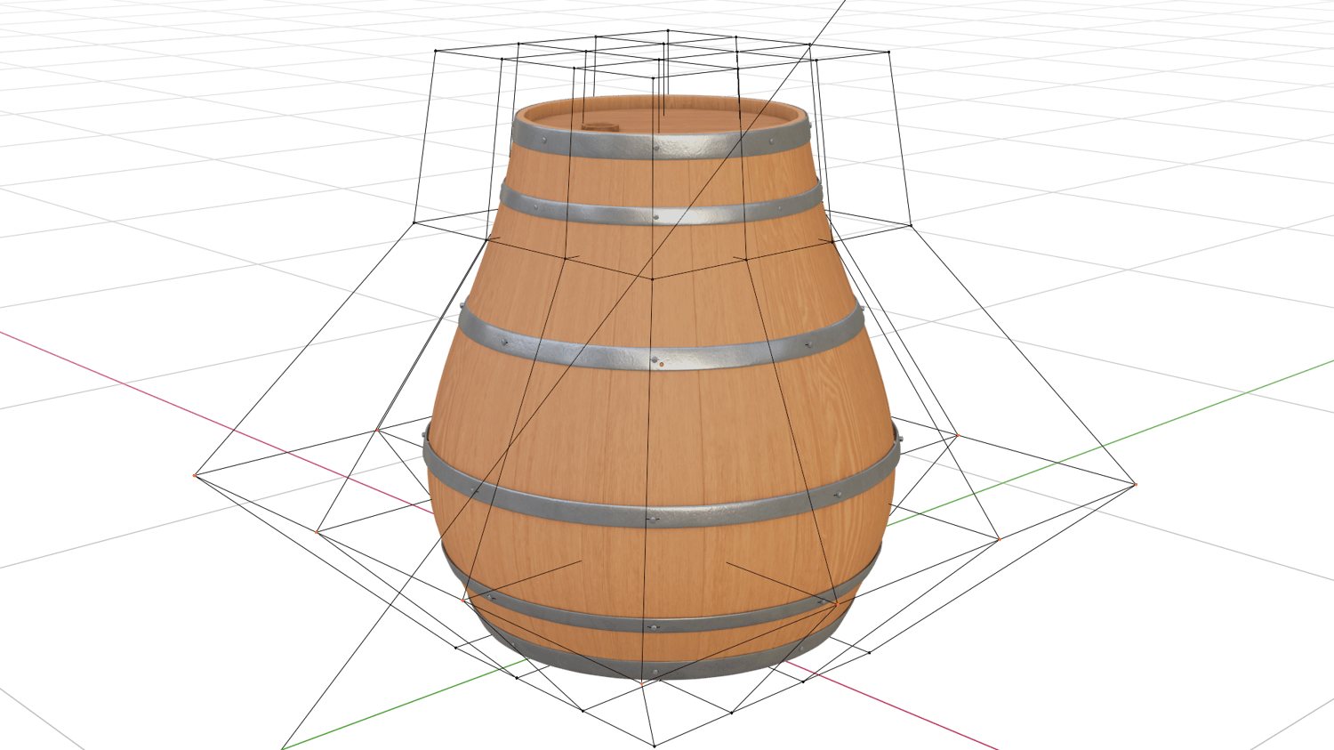 custom barrels 3d blender lattice game ready game asset low poly high poly realism realistic stl fbx obj