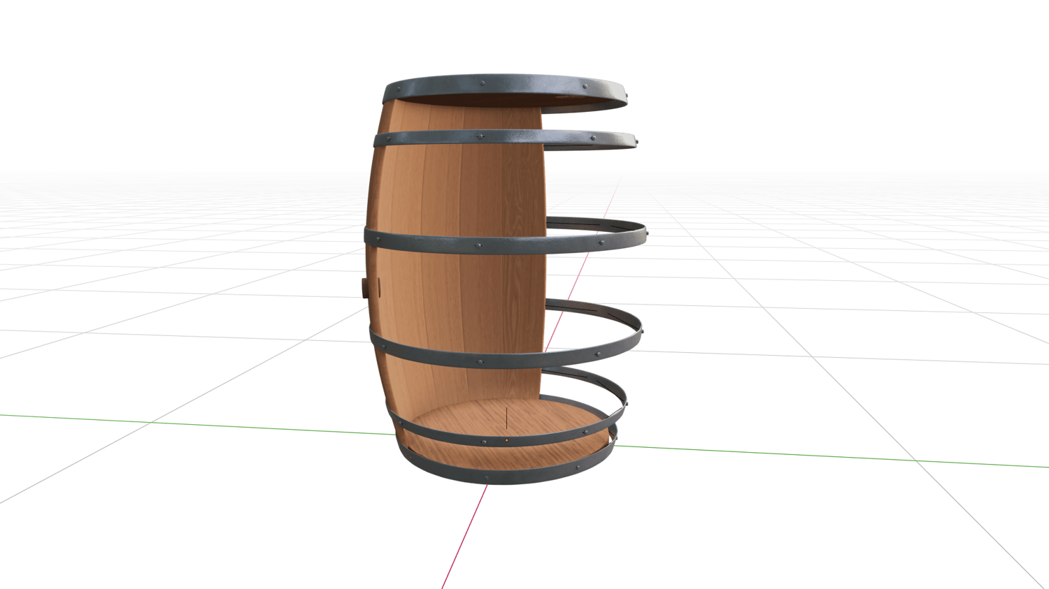 custom barrels barrel broken 3d blender lattice game ready game asset low poly high poly realism realistic stl fbx obj