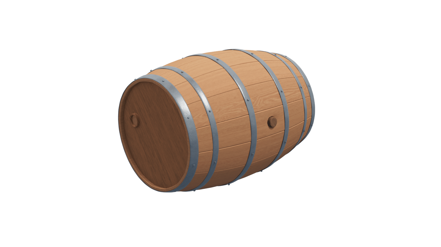 custom barrels barrel with hole 3d blender lattice game ready game asset low poly high poly realism realistic stl fbx obj