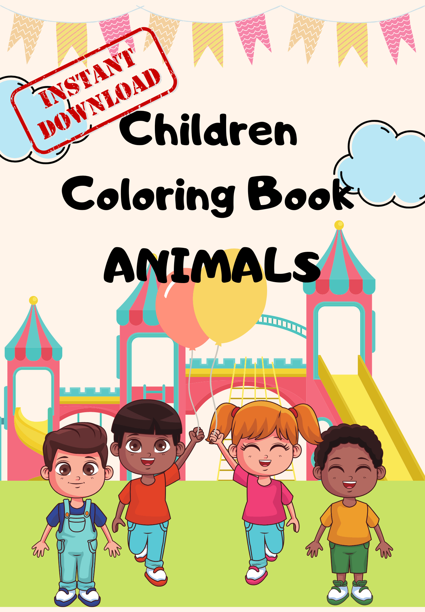 Animal Kingdom Delight: Printable Coloring Pages - Instant Download