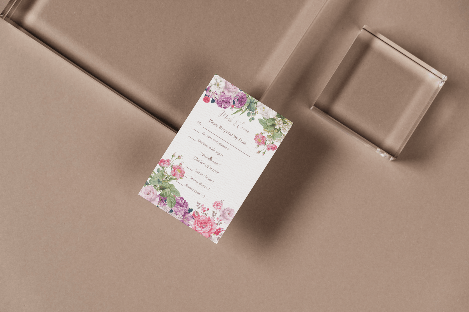 Lush Floral RSVP Card | Customizable Canva Template | Digital. Mock image