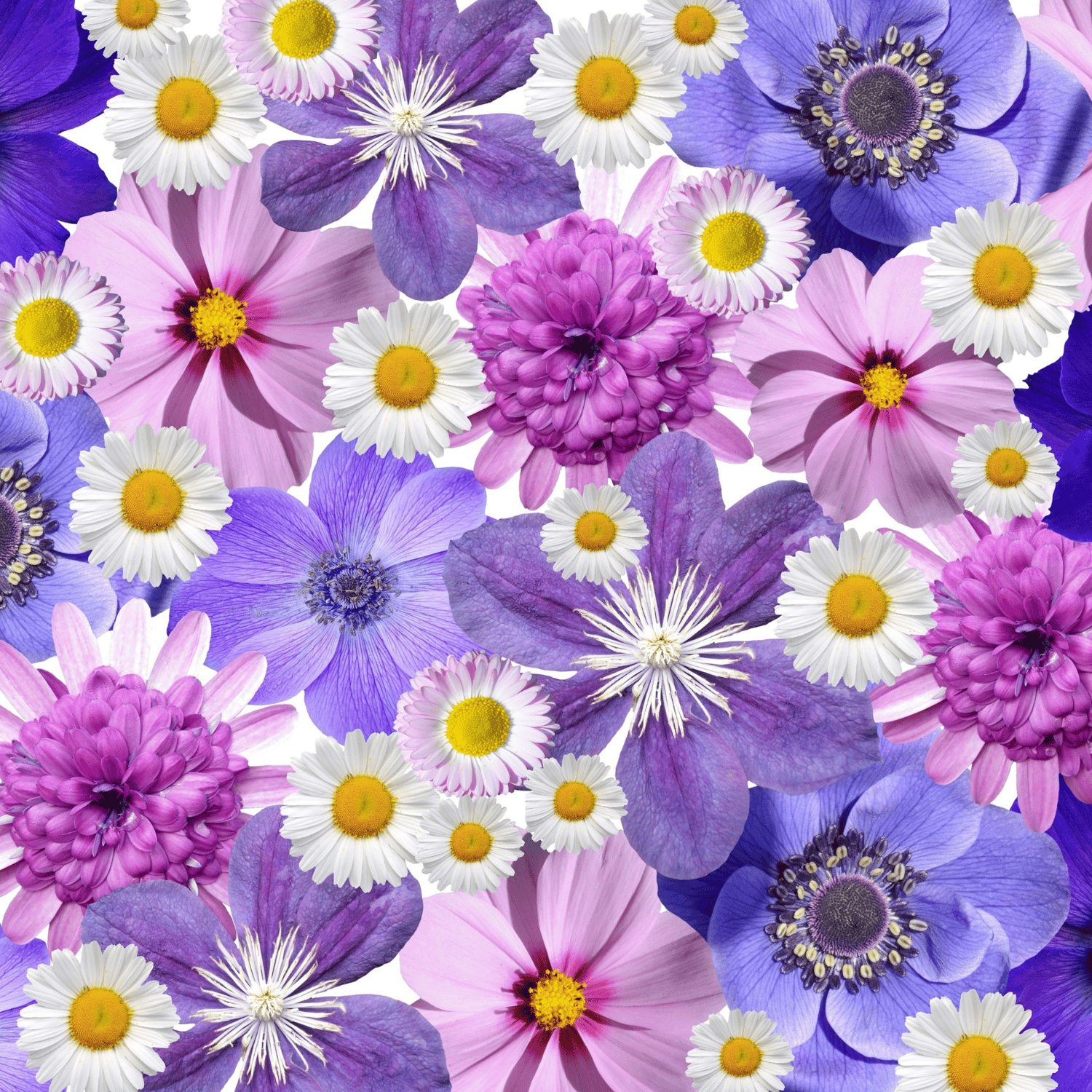 Floral Elegance: 50 Patterns to Enhance Your Home Decor - Instant Download