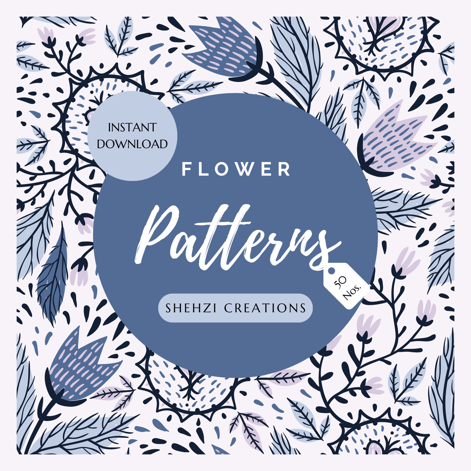 Elevate Home Decor with Stunning Flower Patterns - Instant Download