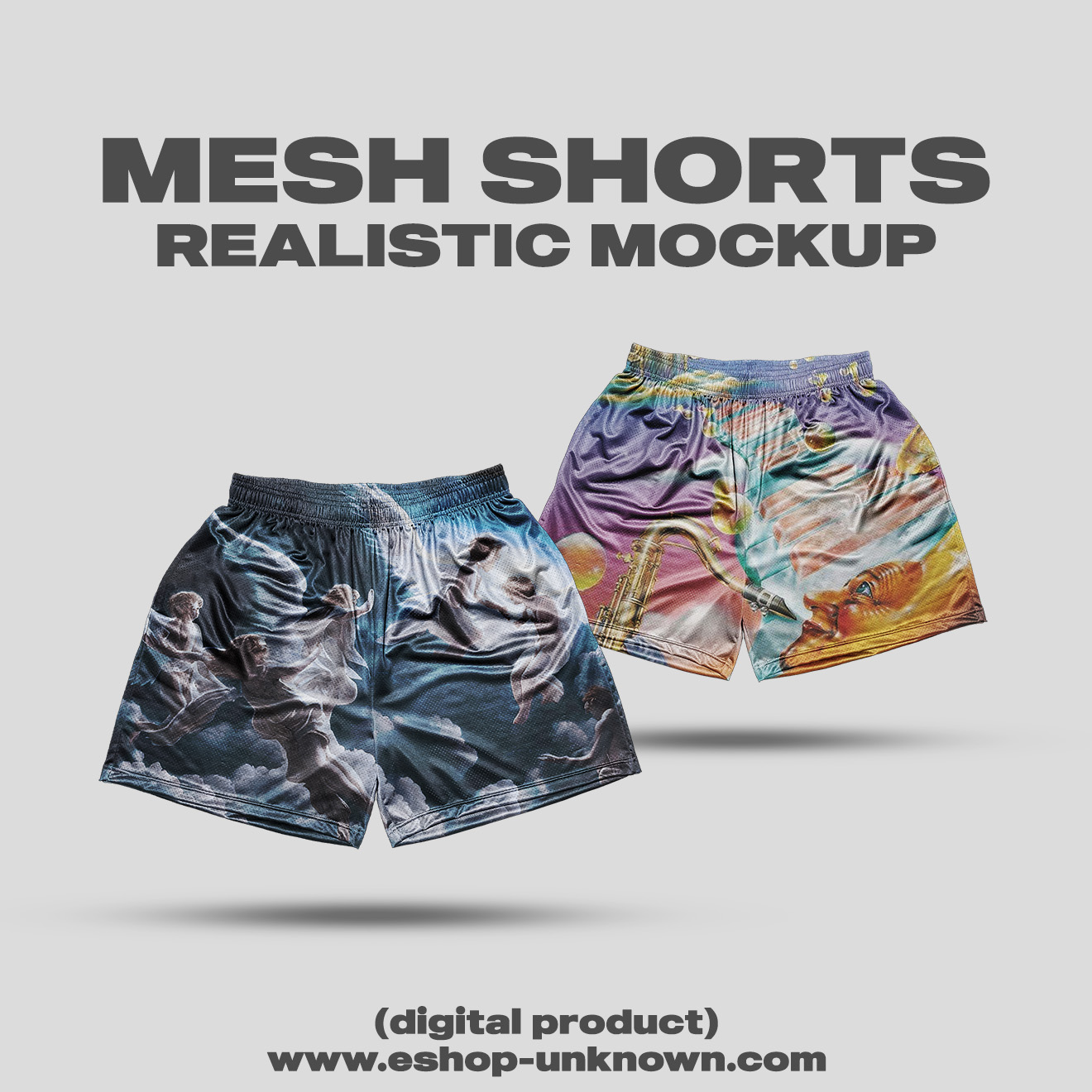 mesh shorts mockup