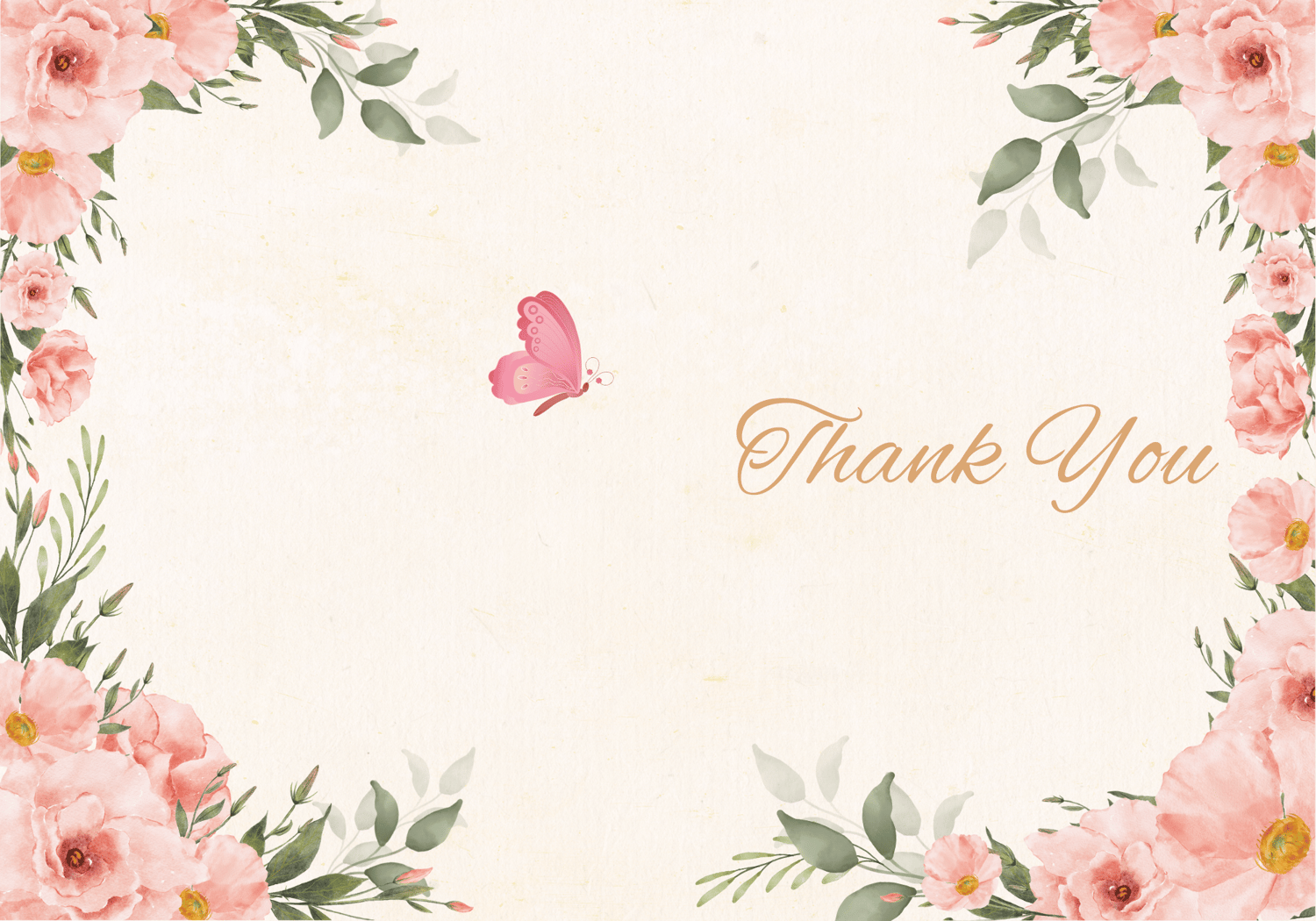 Elegant Pink Rose Wedding Folded Card Portrait | Customizable Canva Template | Digital Download. Outside