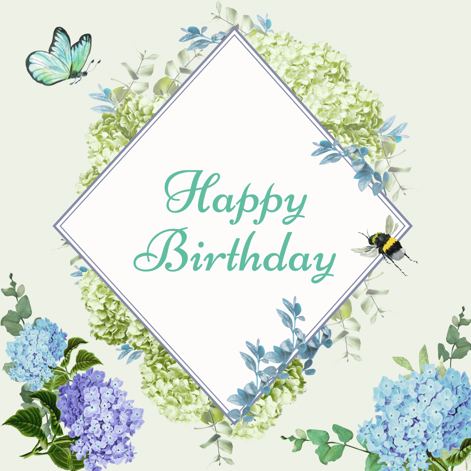 Elegant Butterfly Floral Design Invitation | Canva Template | Digital. Front design