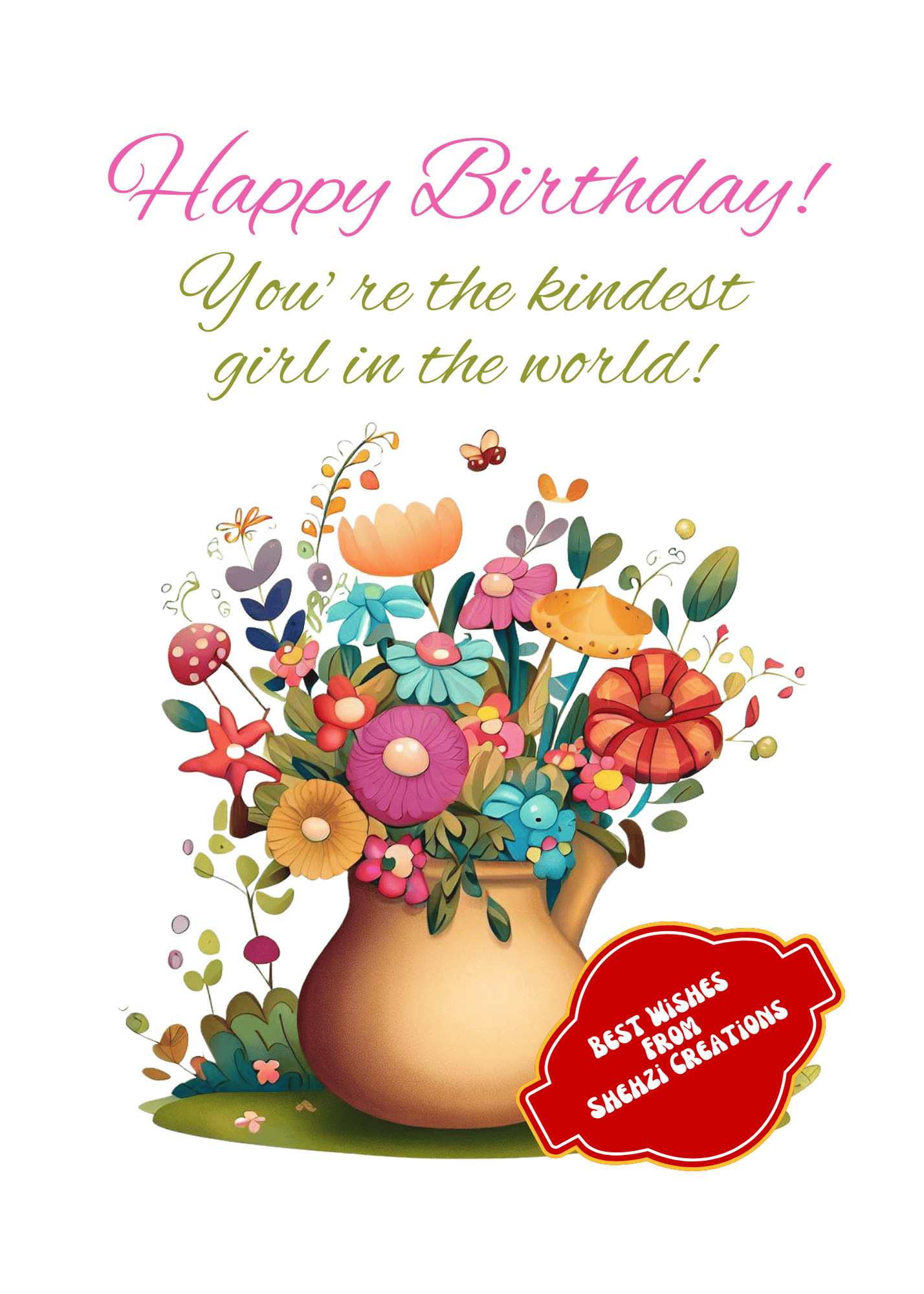 Unlock Creativity: Premium Birthday Wishes Digital Cards | 20 Designs | Instant Download