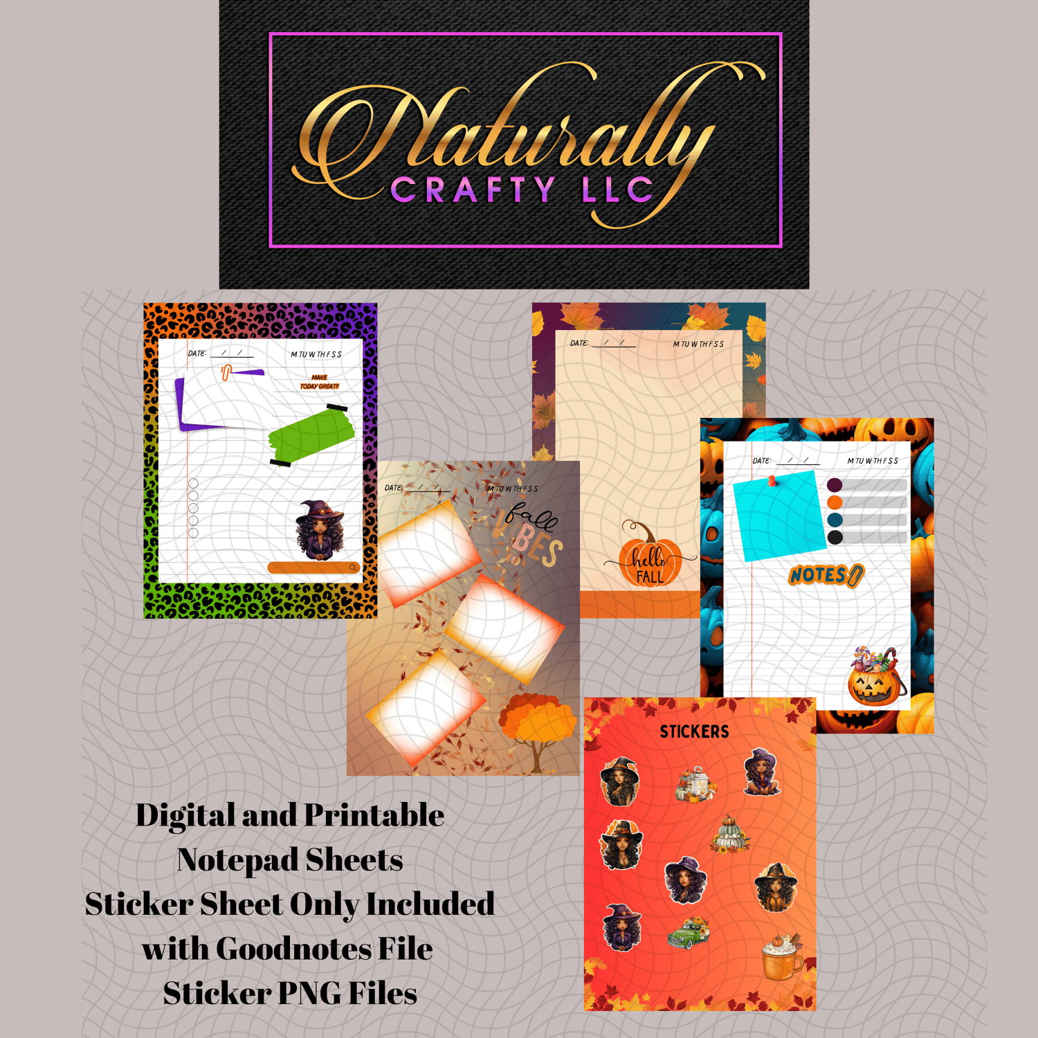 Digital and Printable Autumn Notepad - Payhip