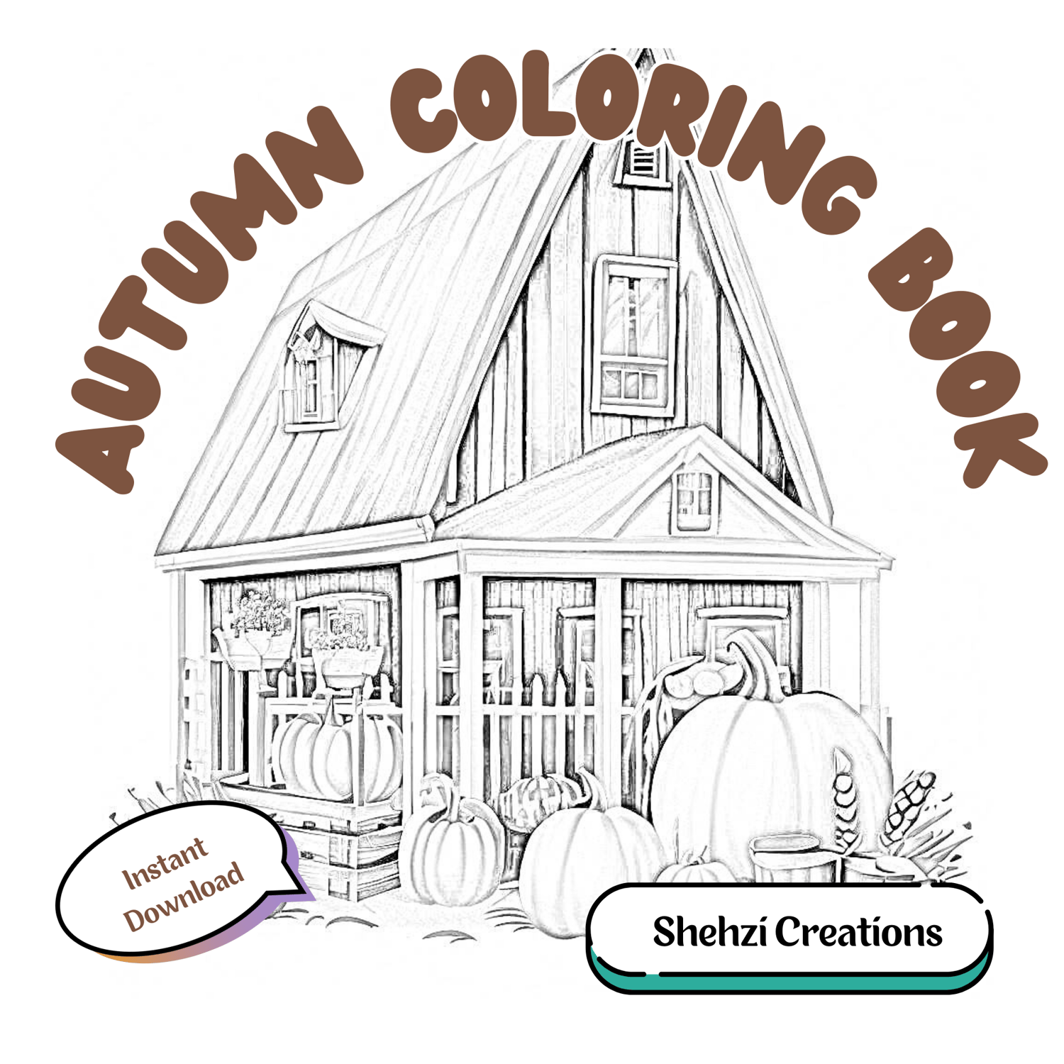 Unlock Creativity: Cozy Fall Farmhouse and Autumn Treats Clipart Set | 40 PNG Images
