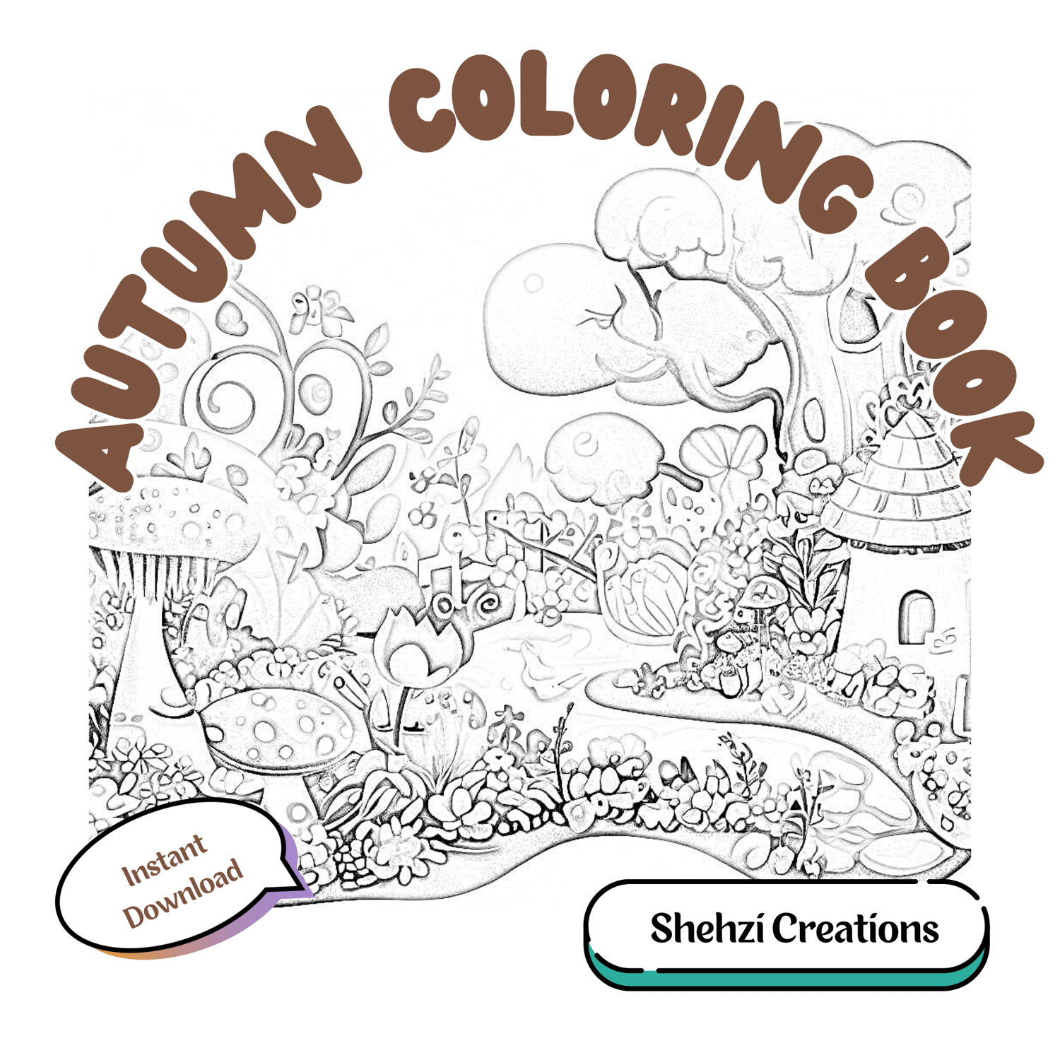 Empower Your Creations: Autumn Scenes Clipart Set for Cozy Fall Vibes | 40 PNG Images