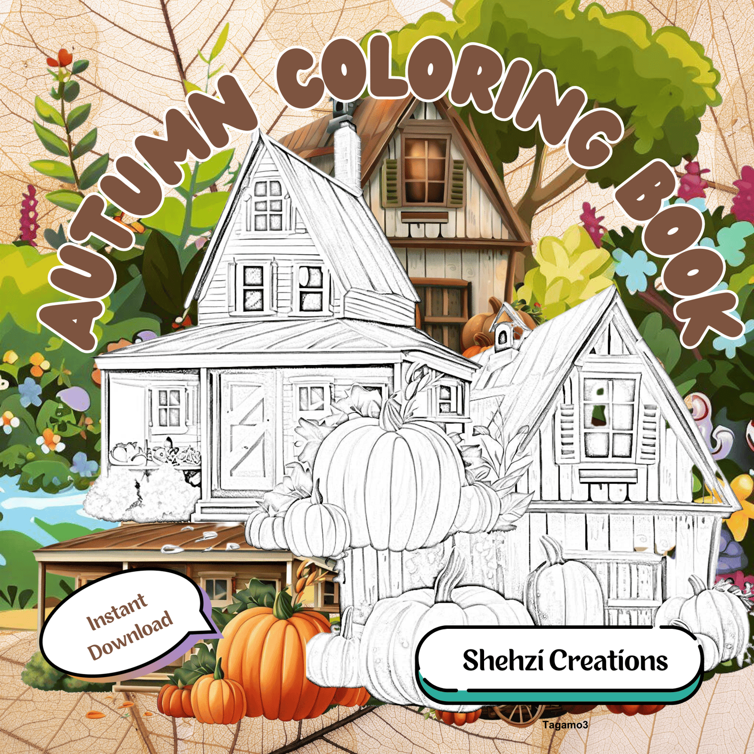 Instant Download: Autumn Scenes Clipart Collection with Cozy Fall Vibes | 40 PNG Images