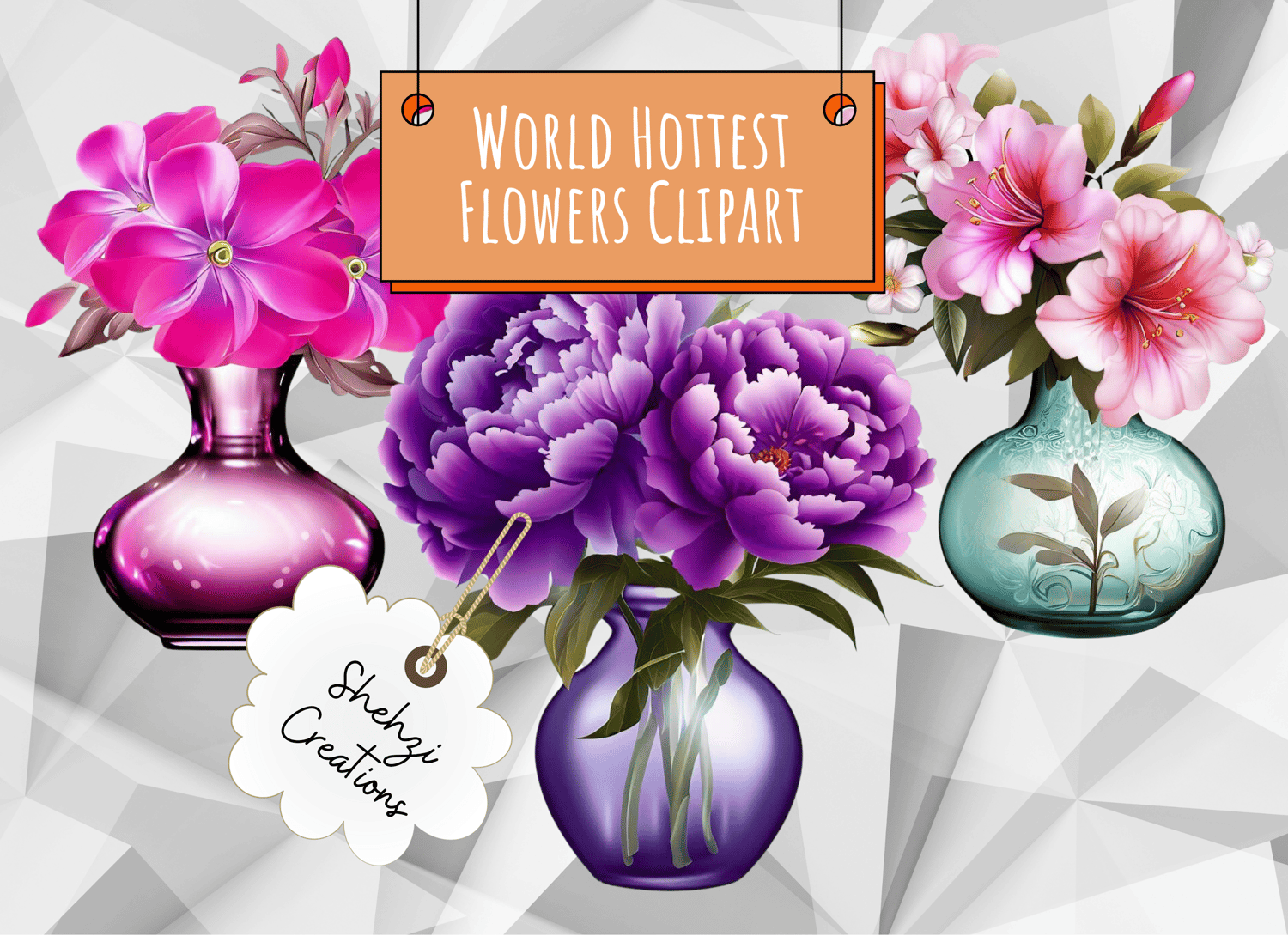 Highly Requested Flowers Clipart: Top 24 Floral Illustrations - Instant Download