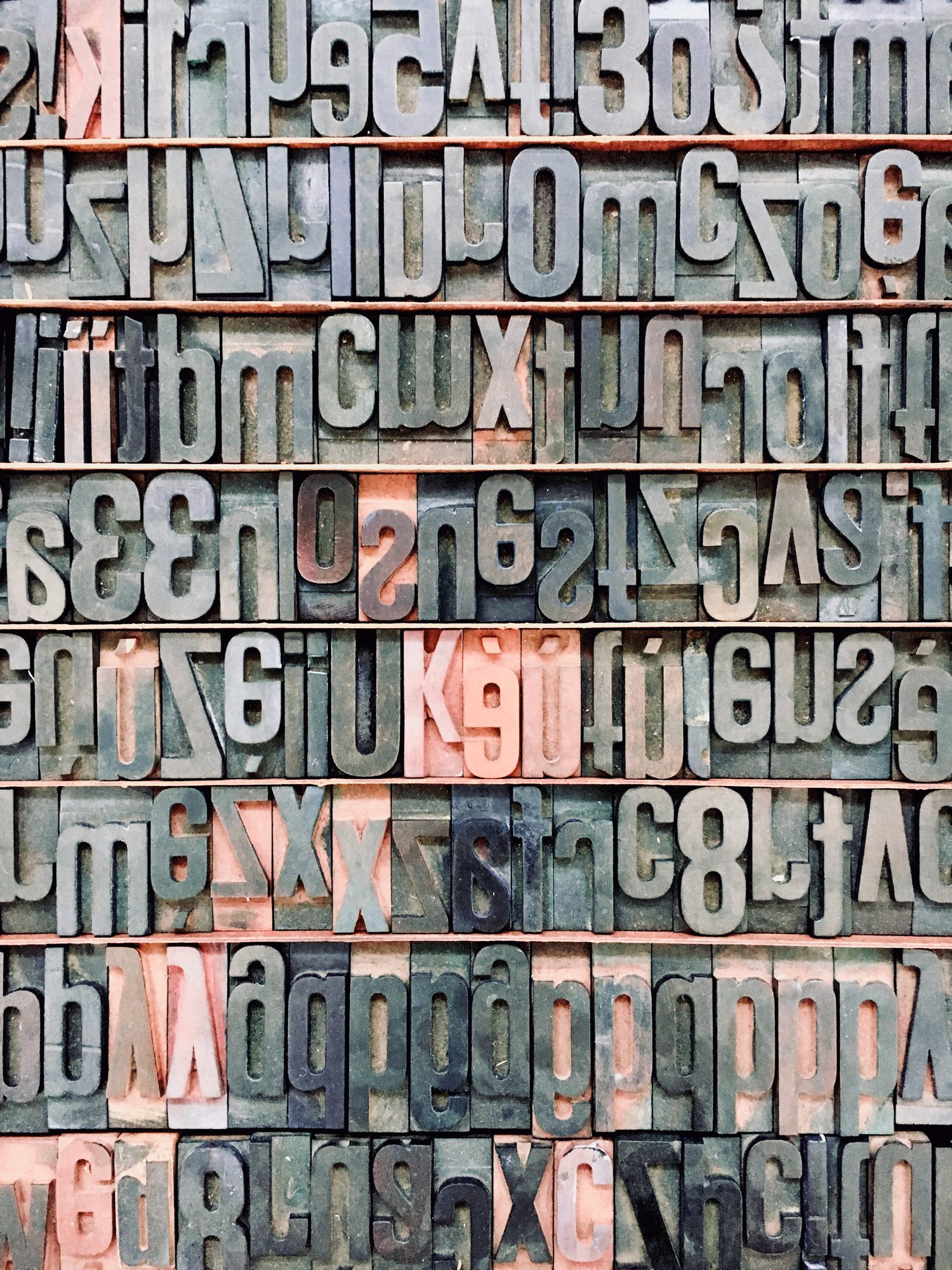 Type Letters Alphabet Letterpress