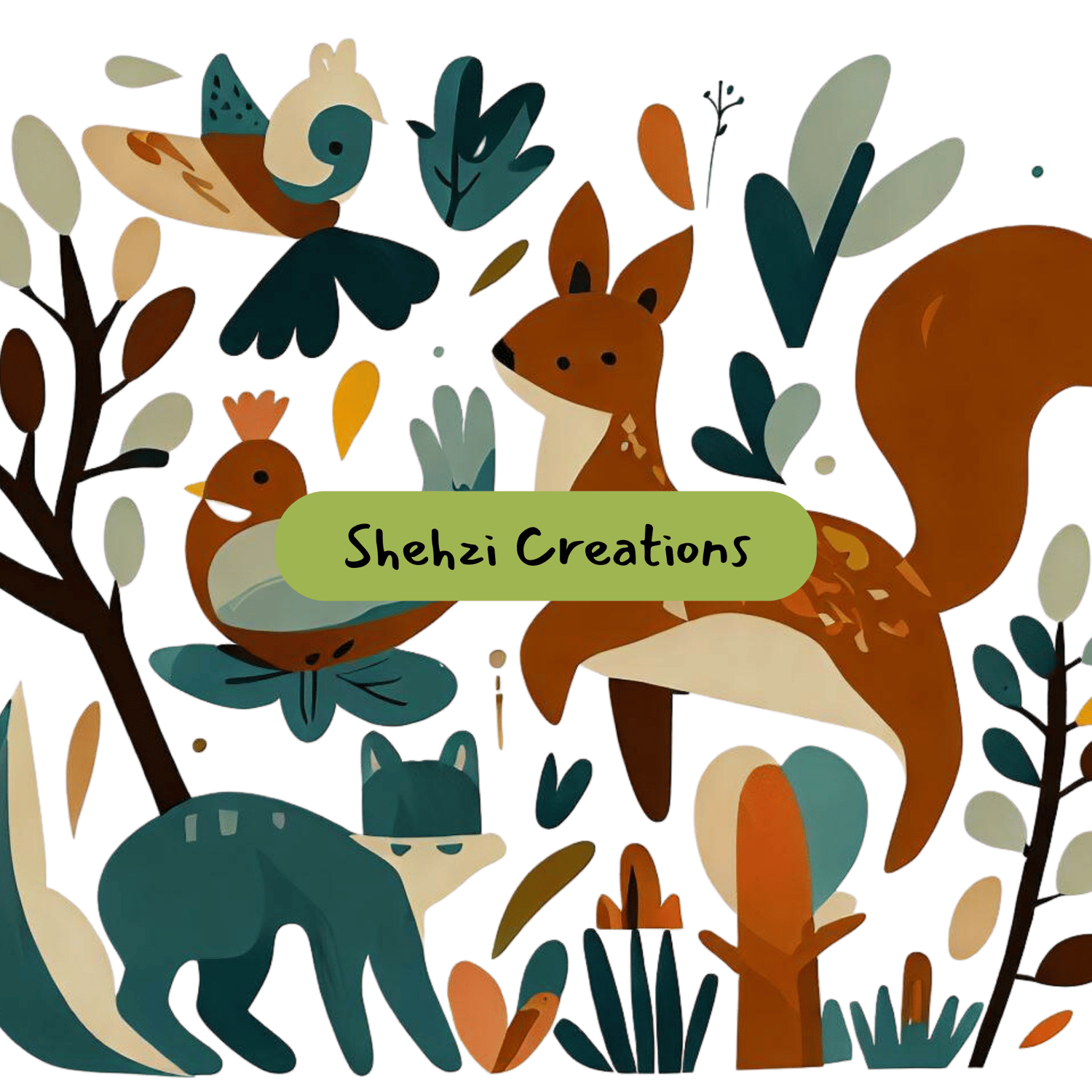 Optimize Your Decor: 25 Cute Forest Creatures Clipart Images for Instant Download