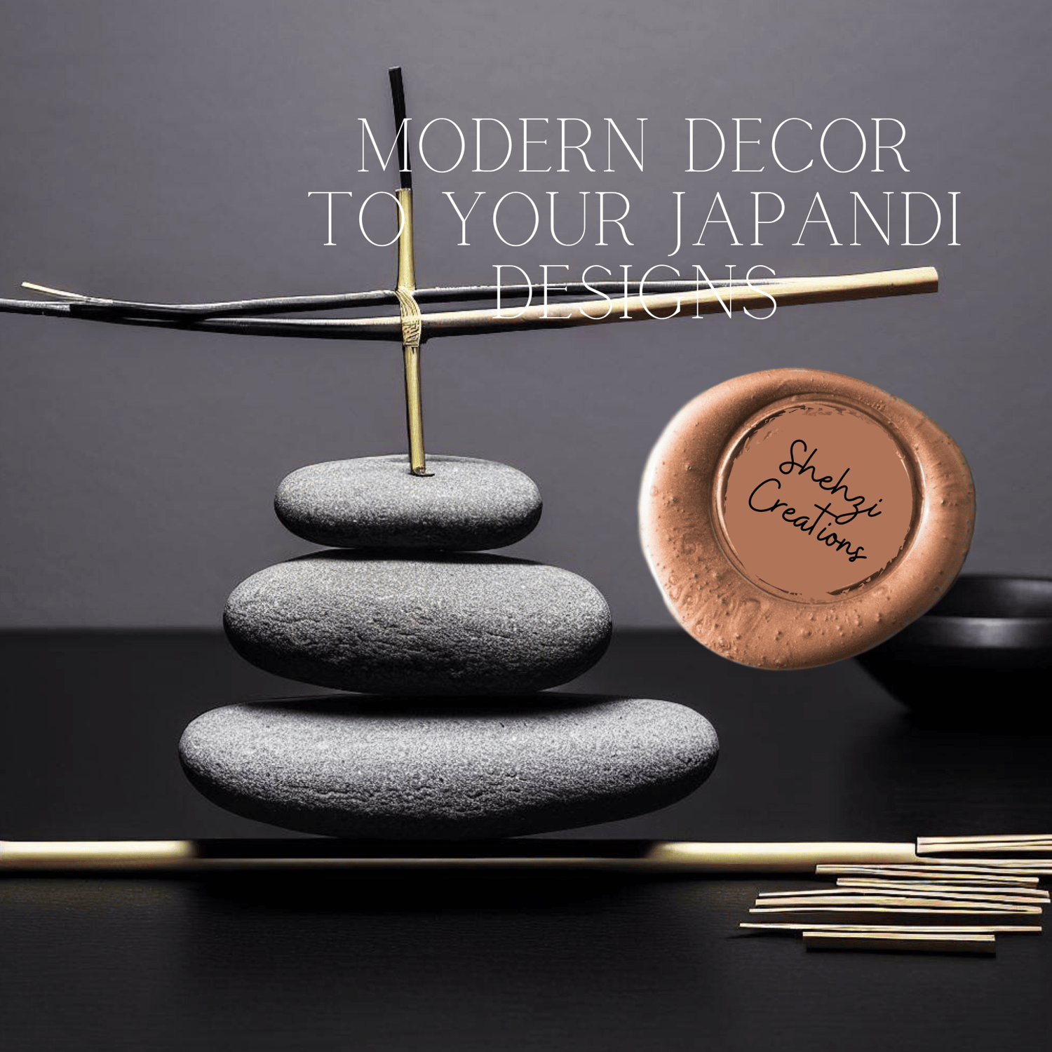 Empower Design Harmony: Abstract Mid Century Modern Decor for Japandi Fusion