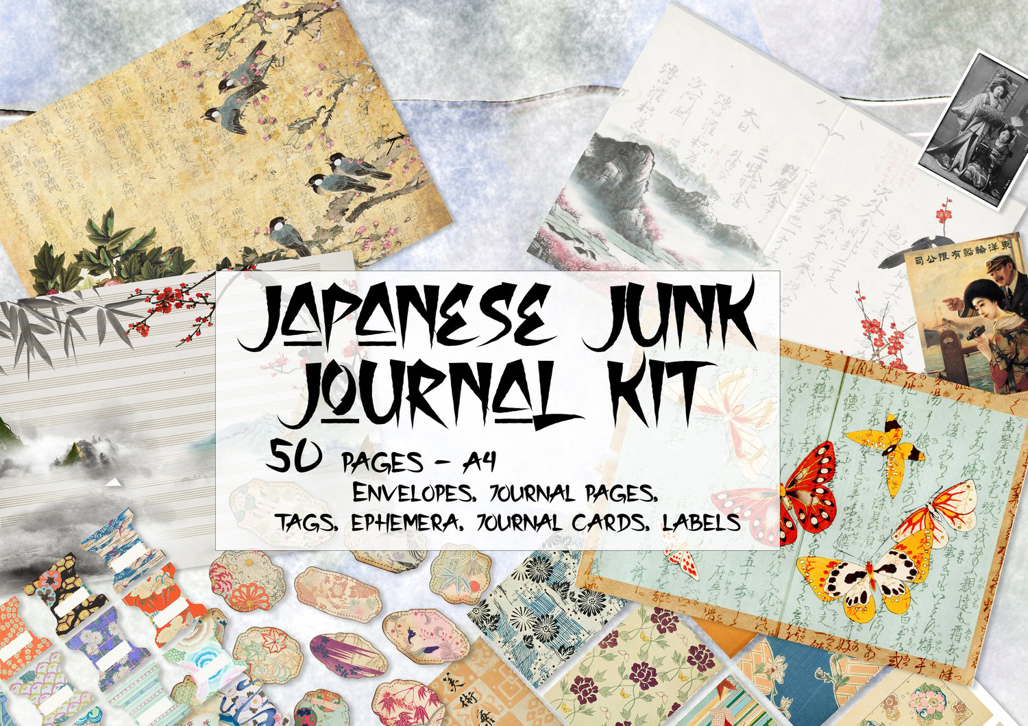 Use stickers & labels - make beautiful pages for junk journals 