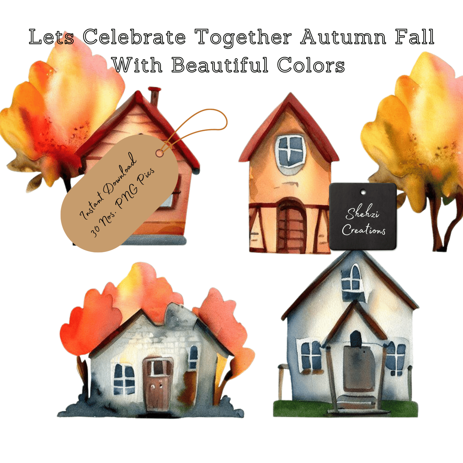 Empower Autumn Vibes: Beautiful Watercolors for Fall Celebration