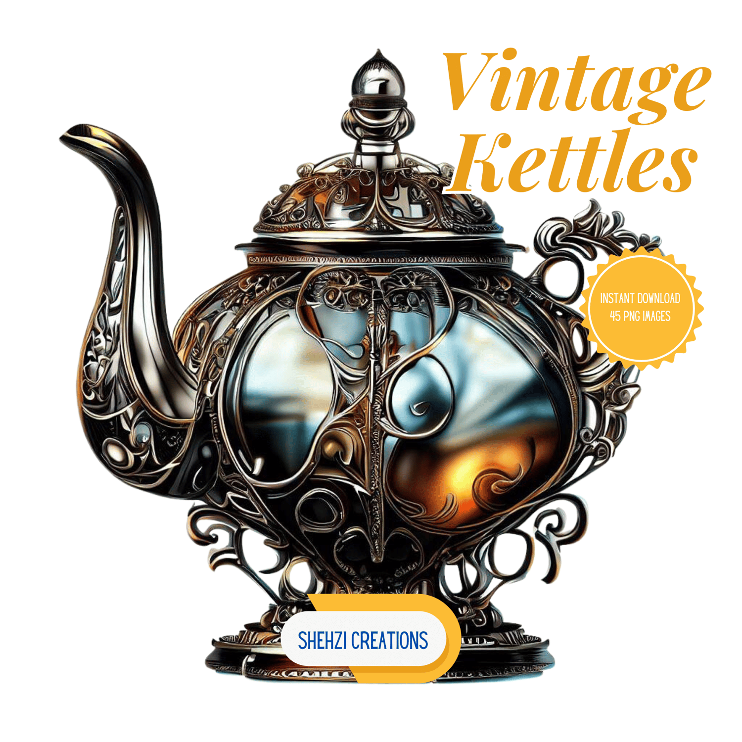 Empower Your Dining: Kettles Designs Clipart for Stylish Products