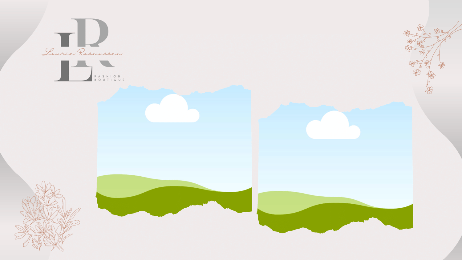 Customizable Minimalistic and elegant initials Facebook Cover Template for Canva - Small Business Branding, pale pink