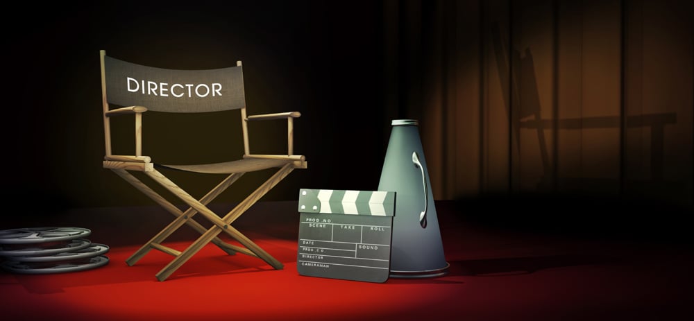 Film director illustration background template