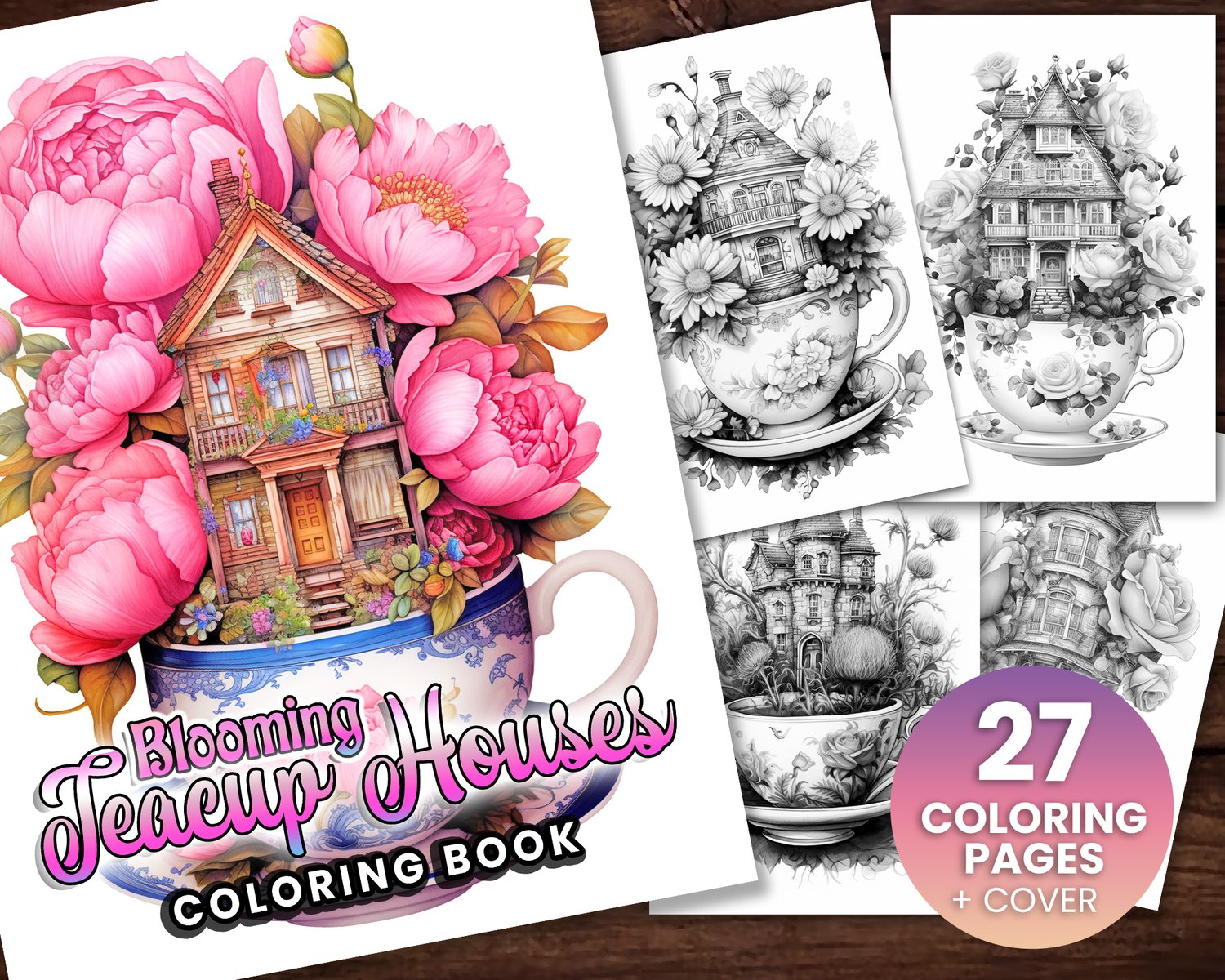 When Flowers Bloom: Adult Coloring Book Sets (Paperback)