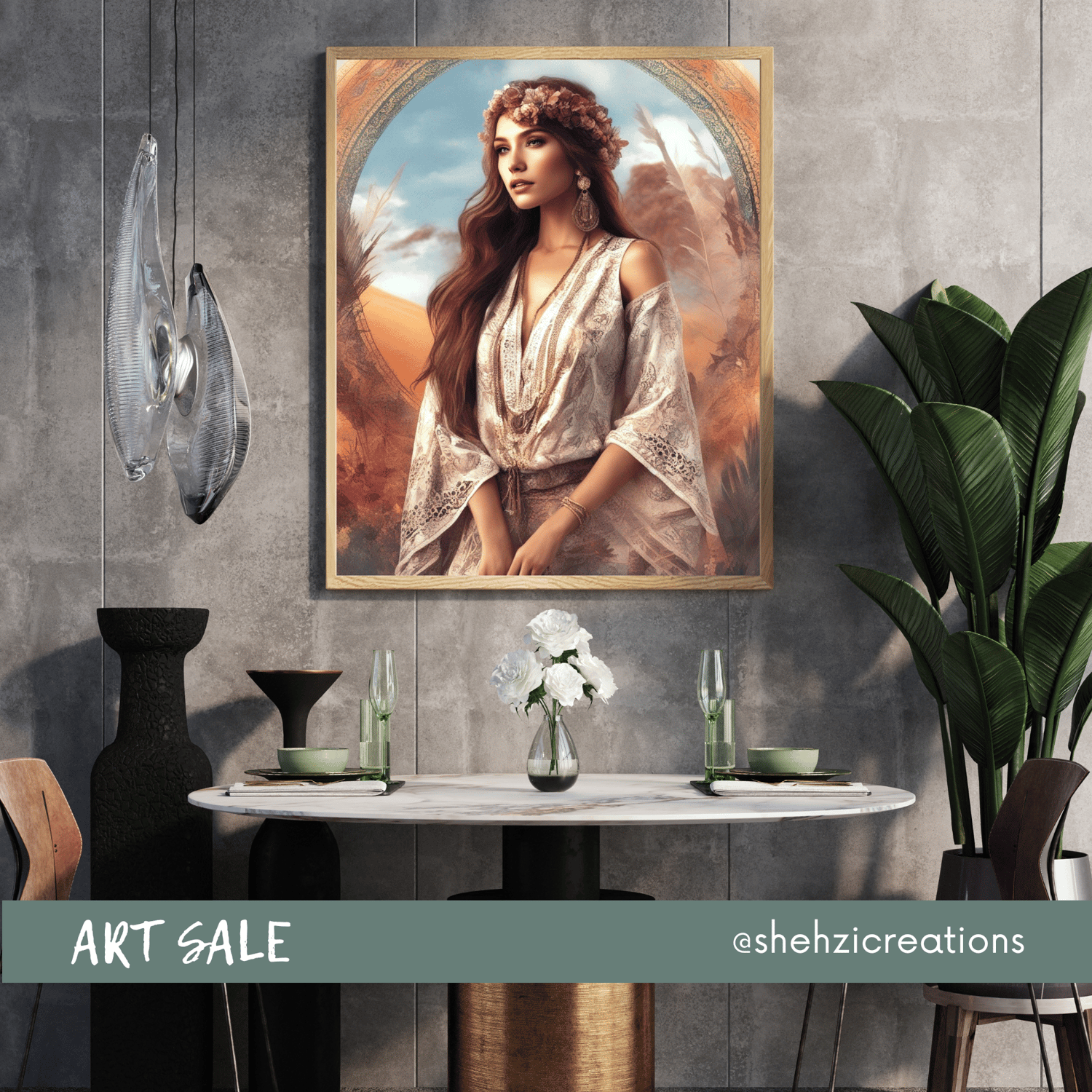Instant Download: 20 Captivating Bohemian Beauty Digital Art Images