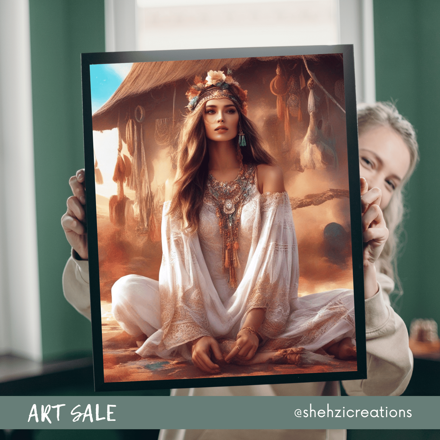 Capturing Bohemian Beauty: Instant Download 20 PNG Images of Digital Art