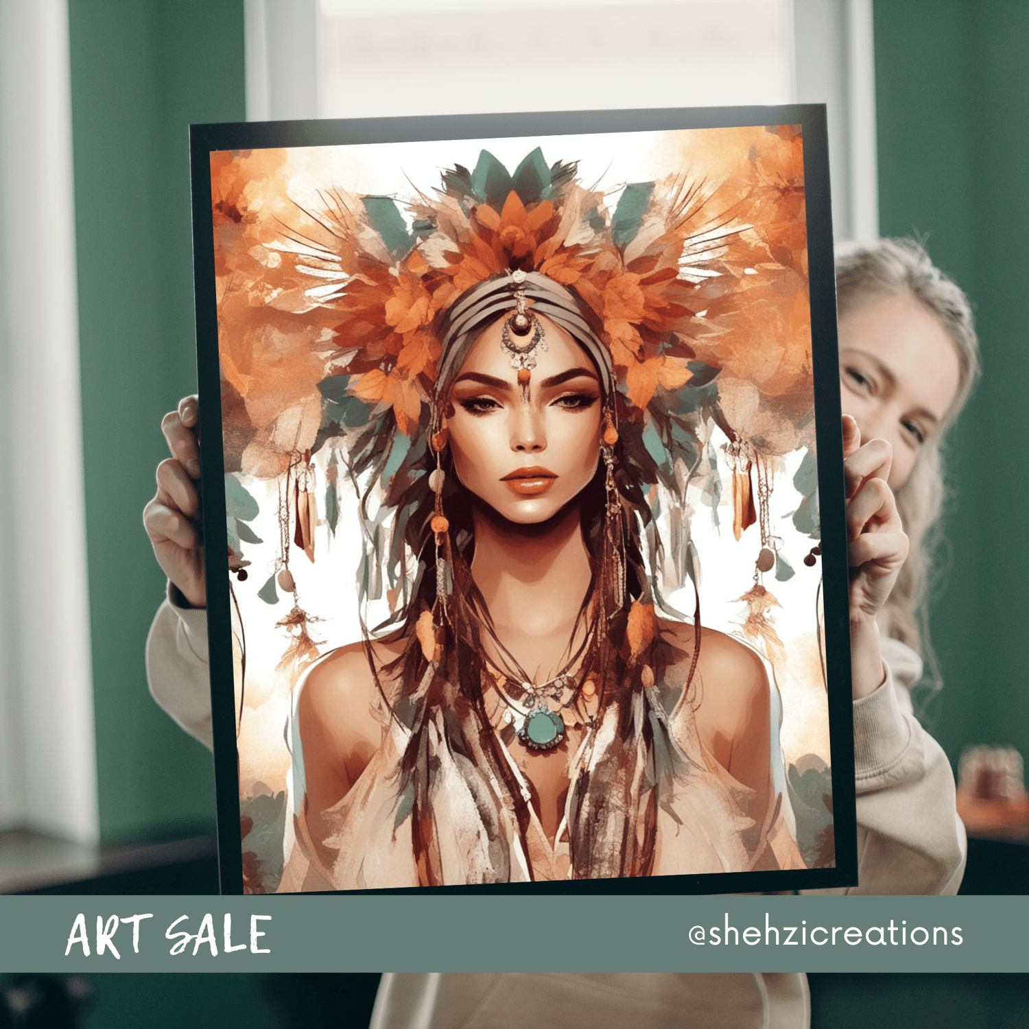 Capturing Bohemian Beauty: Digital Art Collection for Instant Download